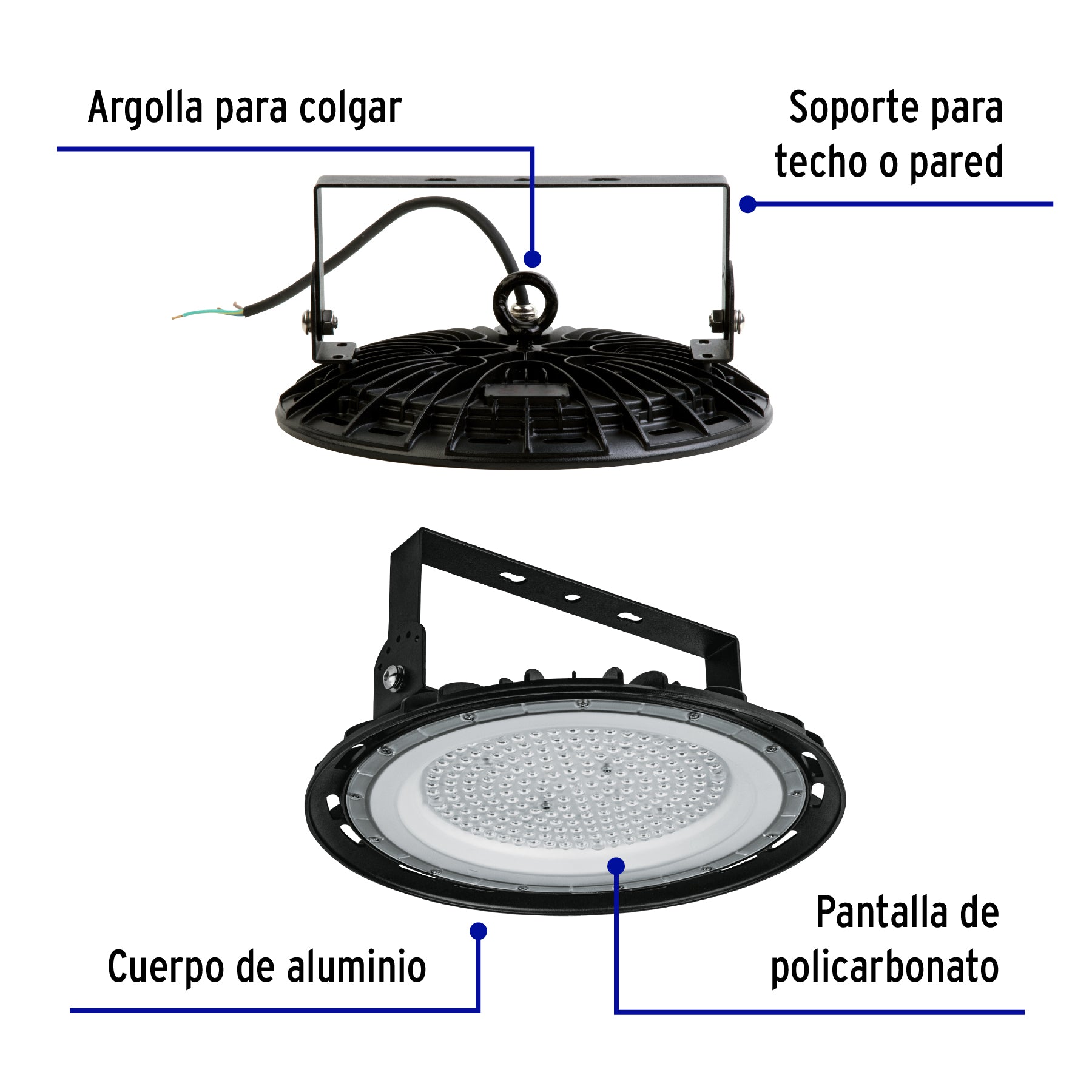 Luminario LED High Bay 150 W 6500 K, VOLTECK