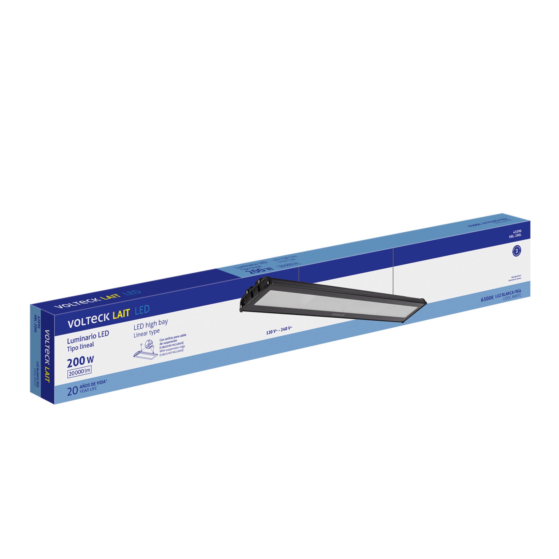 Luminario LED 200 W High Bay 6500 K, VOLTECK