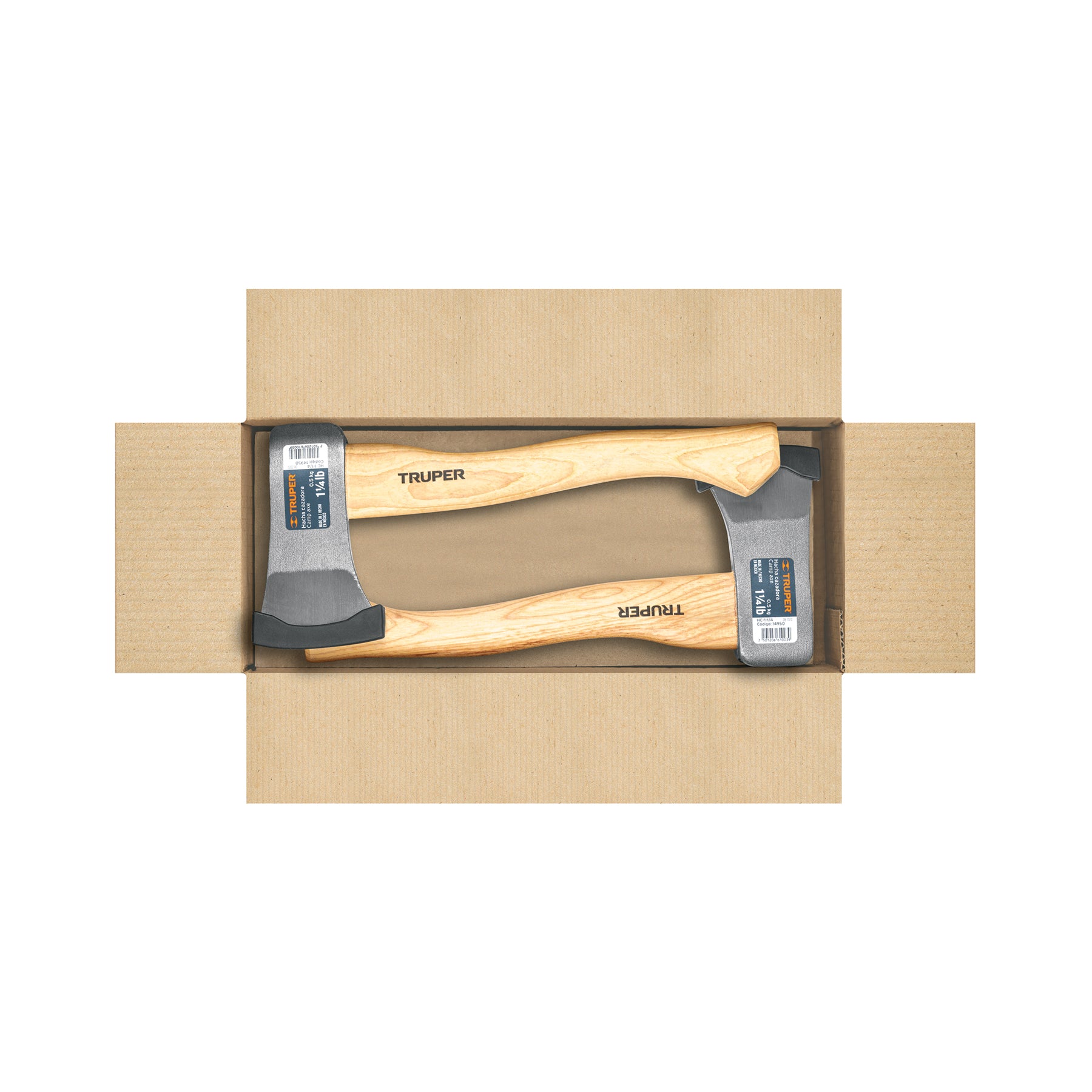 Hacha cazadora 1-1/4 lb, mango hickory 14", TRUPER