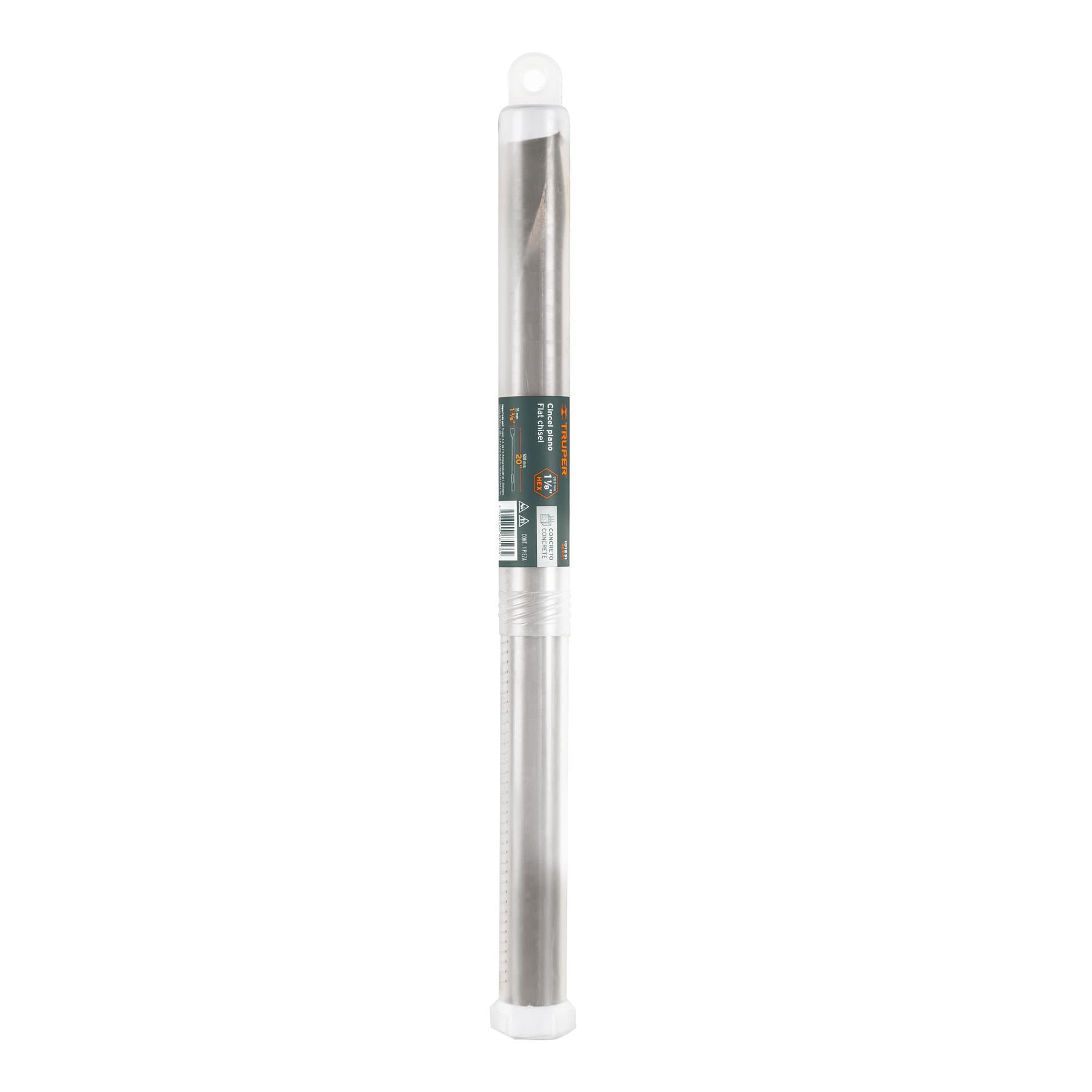 Cincel plano zanco hexagonal de 1-3/8" x 20", TRUPER