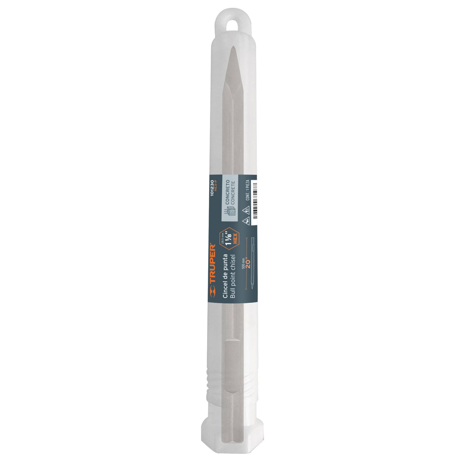 Cincel de punta zanco hexagonal de 20", TRUPER