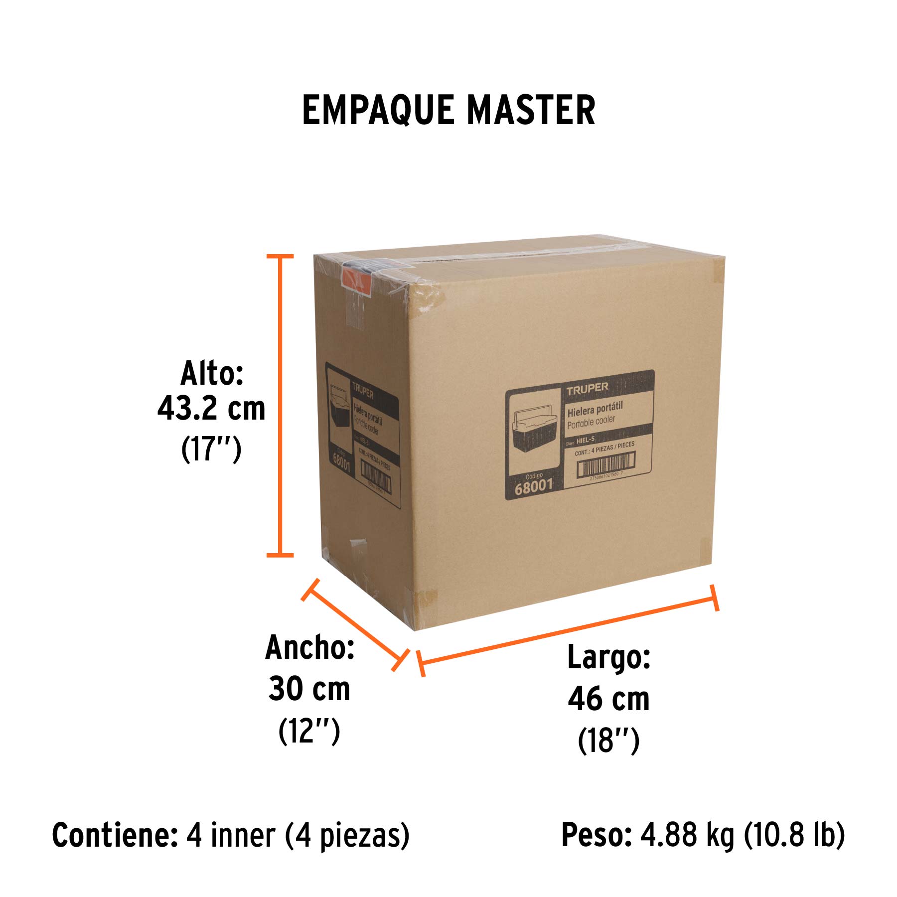 Hielera de 5 L, TRUPER - Empaque