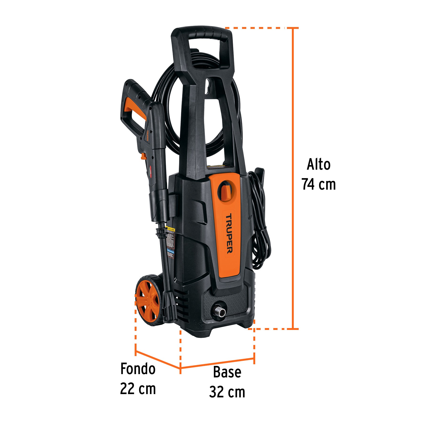 Hidrolavadora eléctrica 1800 PSI, TRUPER