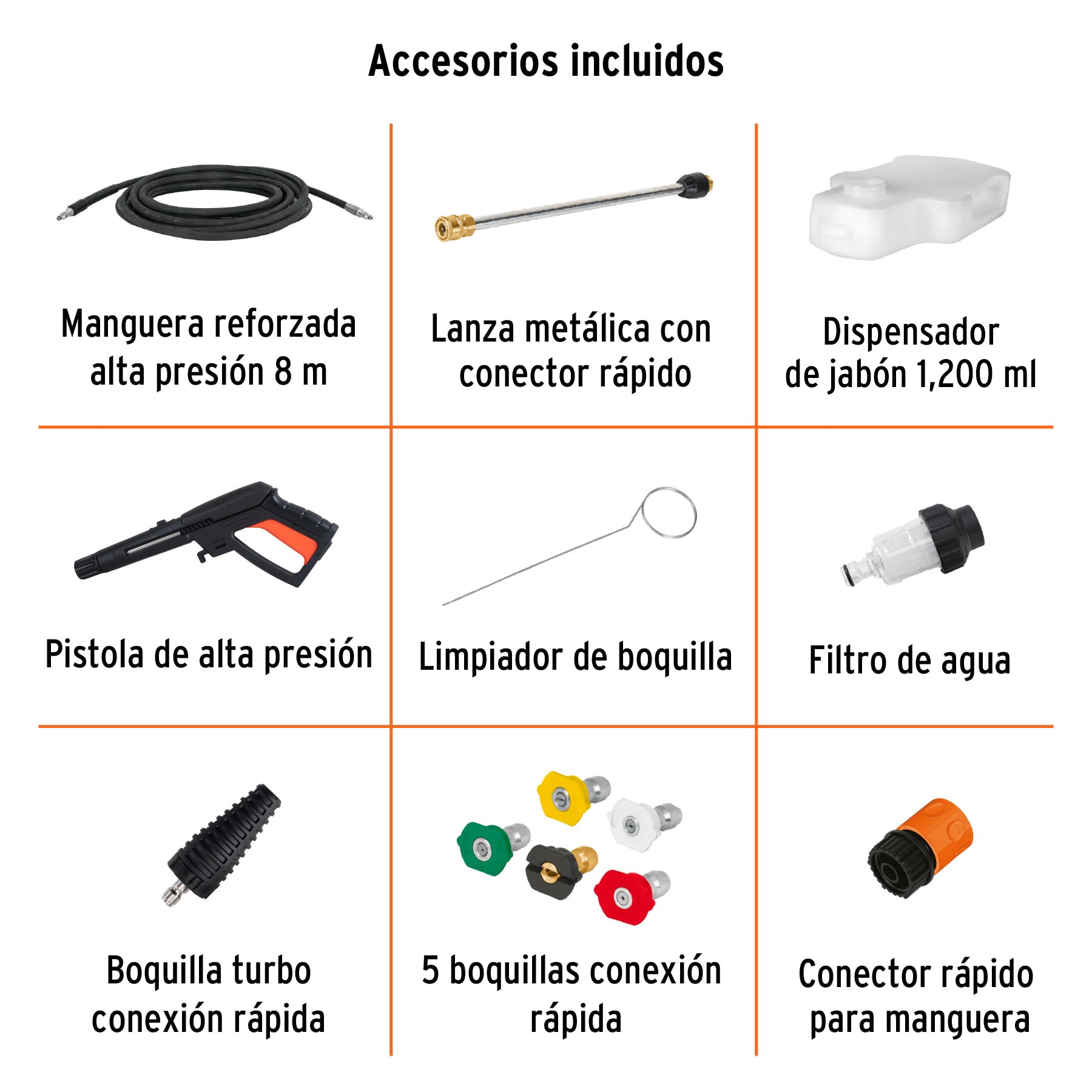 Hidrolavadora eléctrica,2000 PSI, motor de inducción, EXPERT