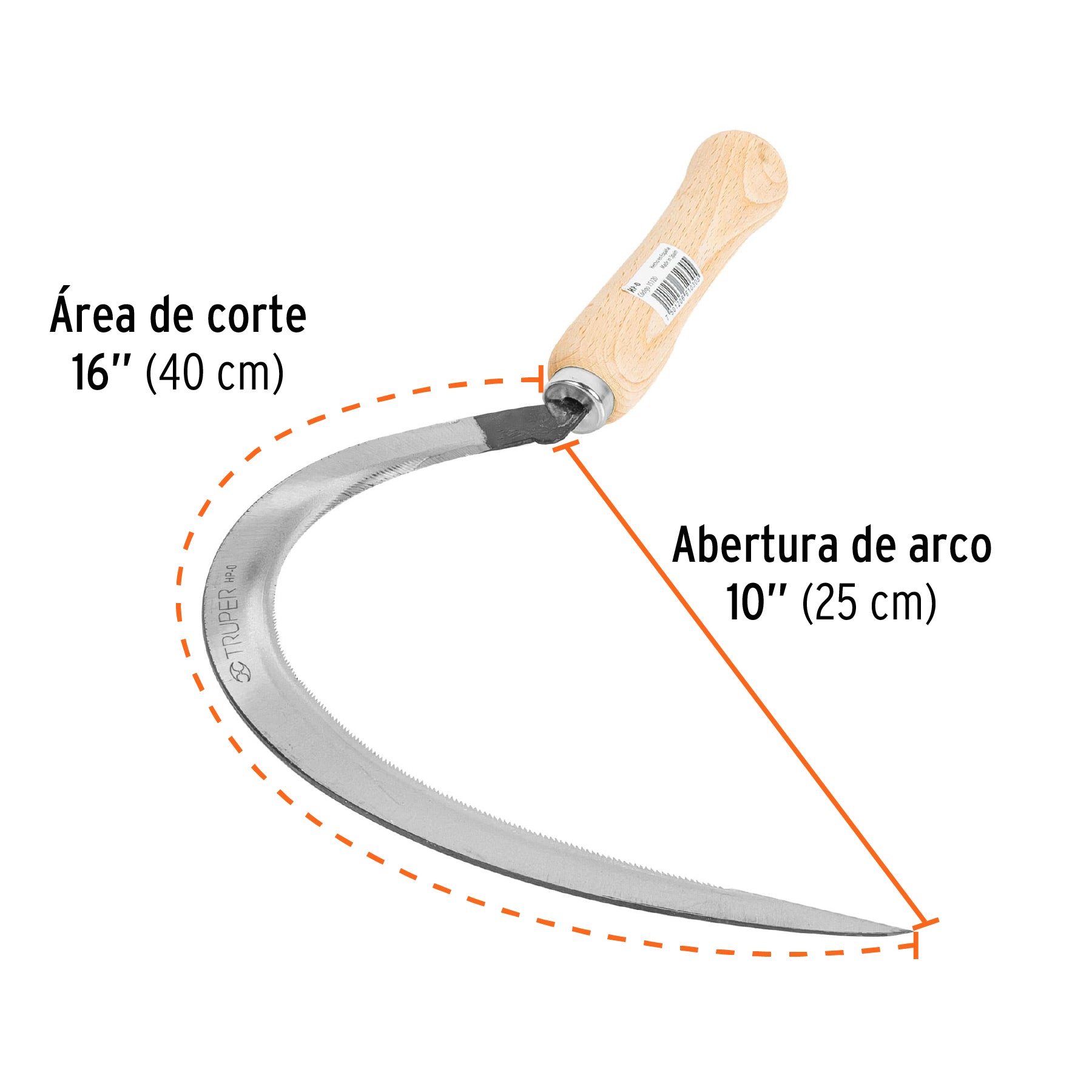 Hoz dentada 0, 16", TRUPER