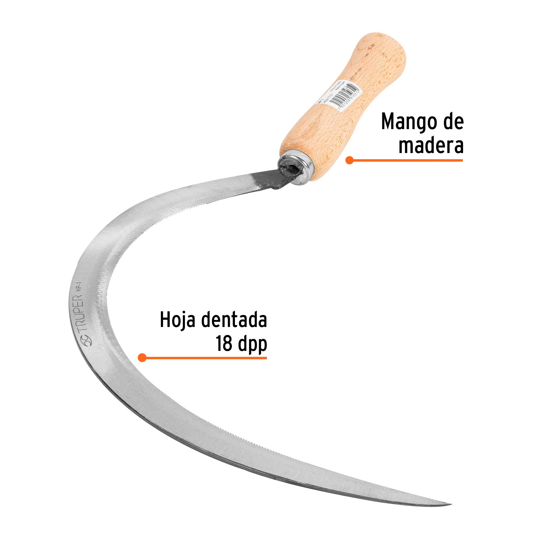 Hoz dentada 1, 18", TRUPER
