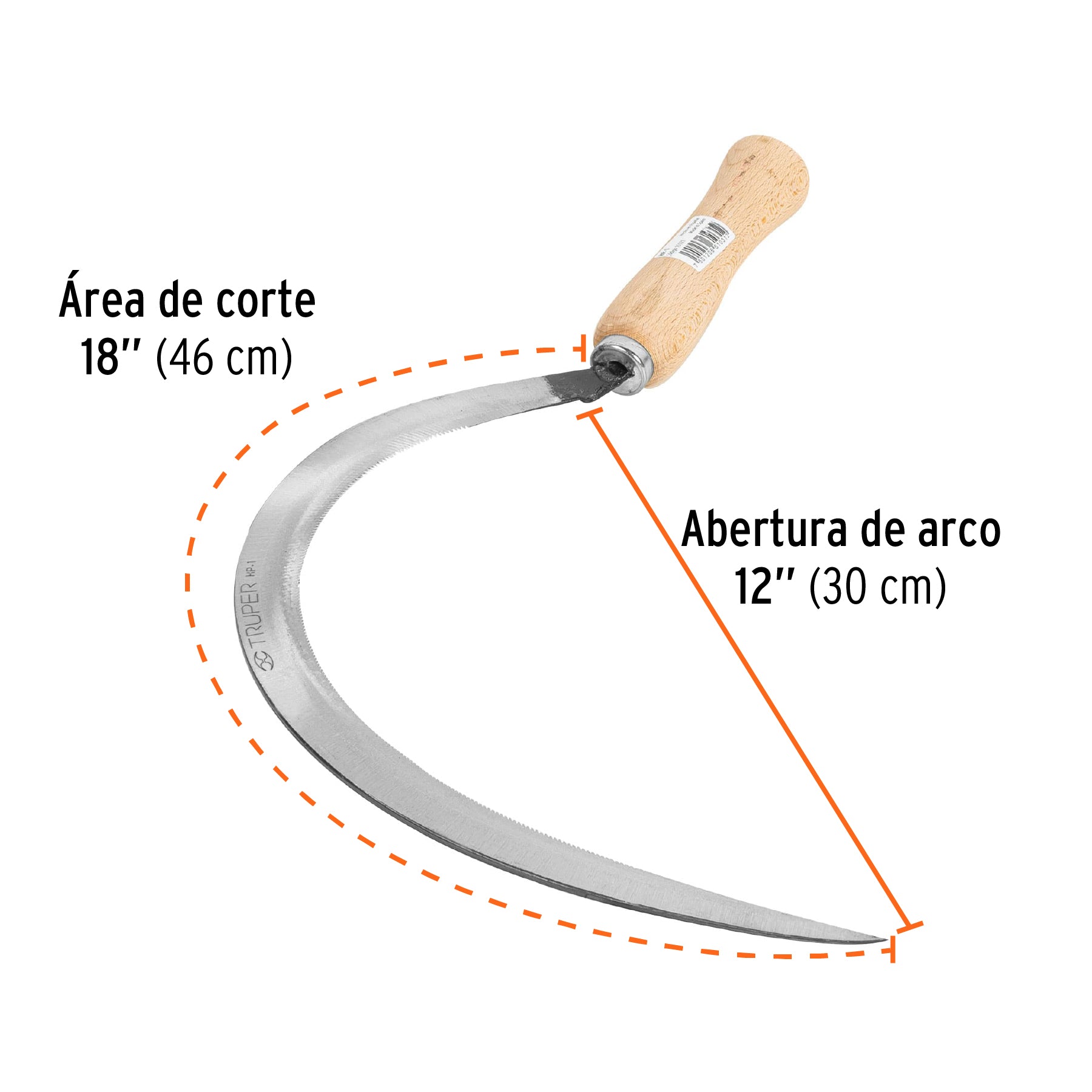 Hoz dentada 1, 18", TRUPER