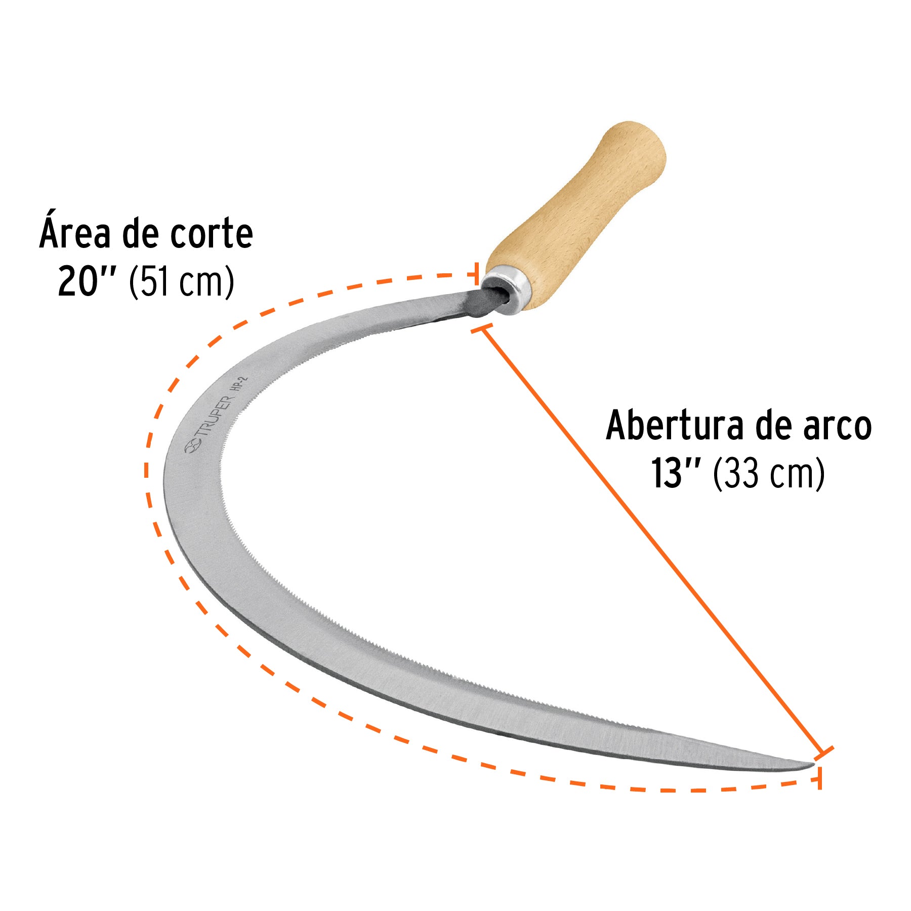 Hoz dentada 2, 20", TRUPER