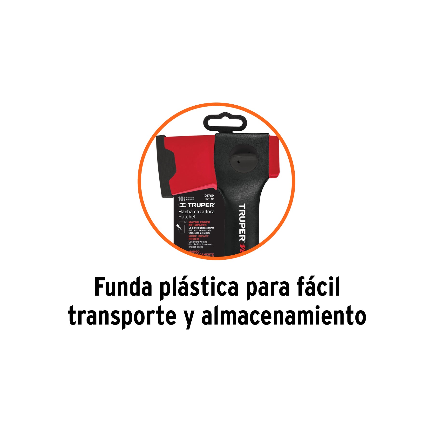 Hacha cazadora 1 lb mango de nylon de 9", TRUPER Velocity