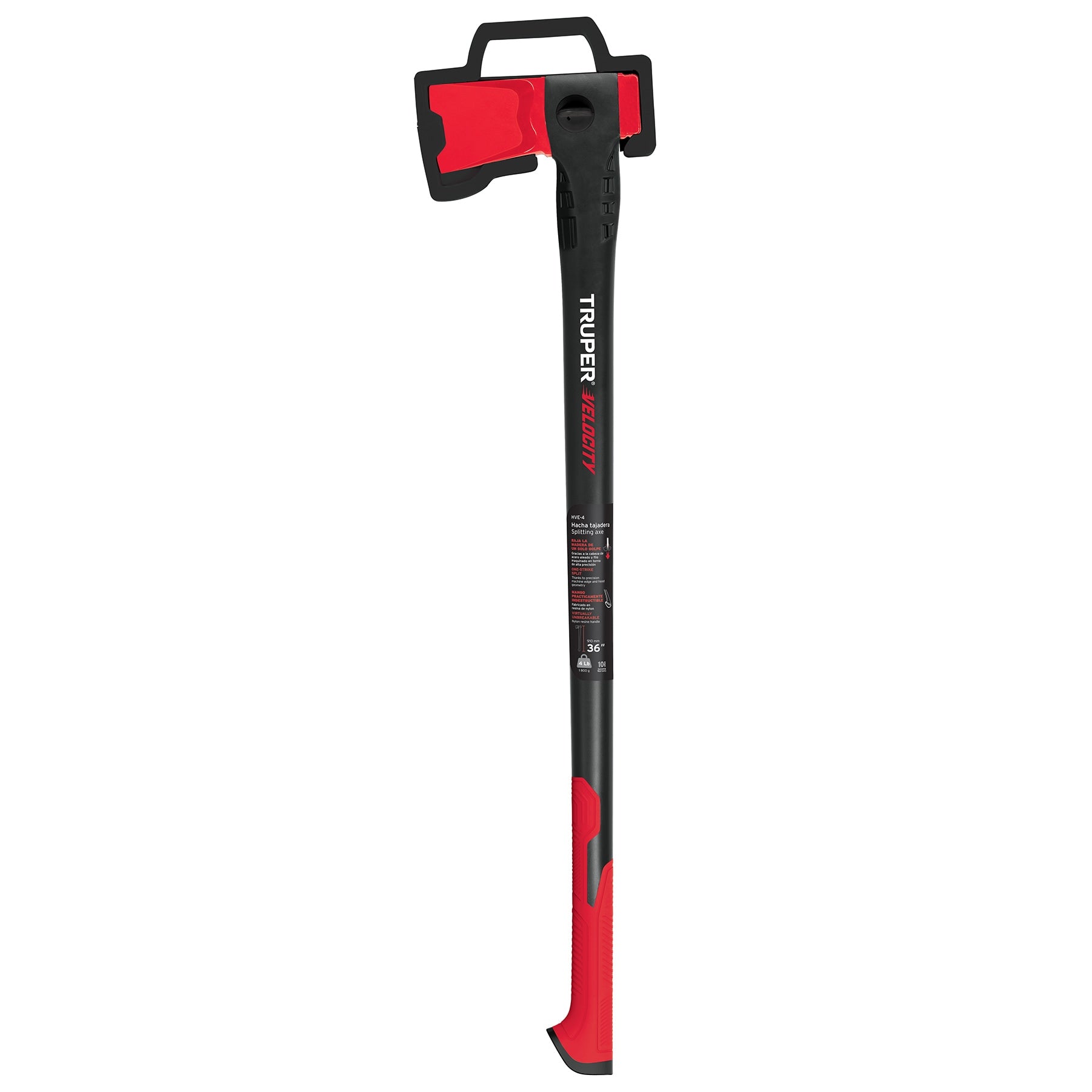 Hacha para rajar madera 4 lb mango de nylon de 36", TRUPER