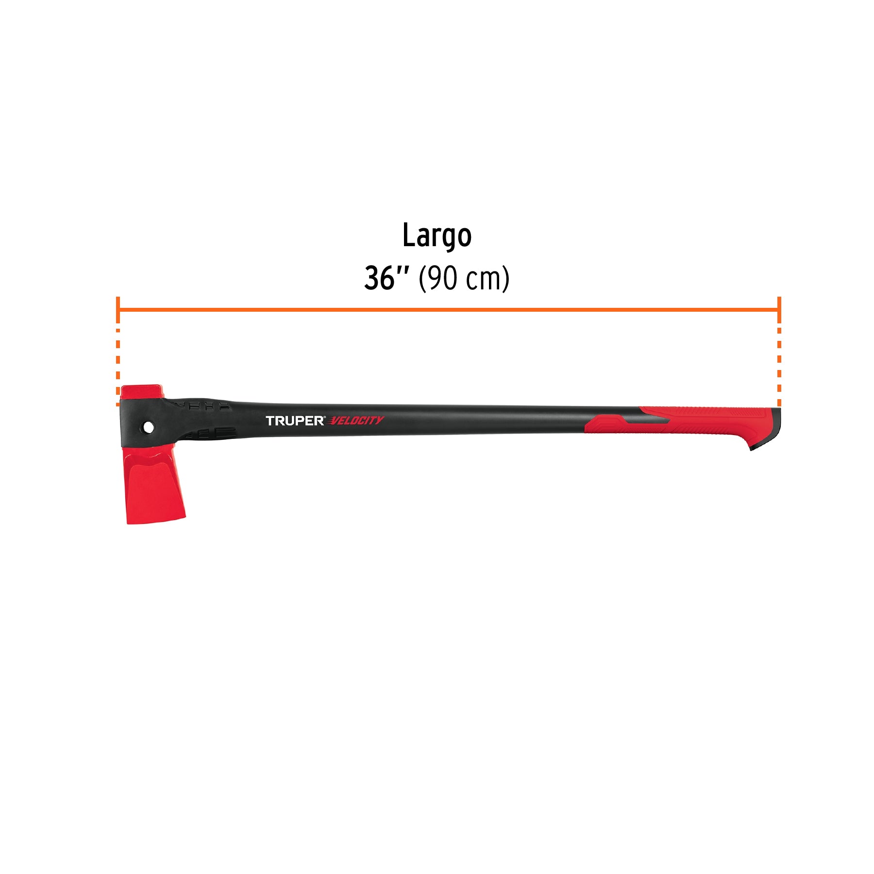 Hacha para rajar madera 4 lb mango de nylon de 36", TRUPER