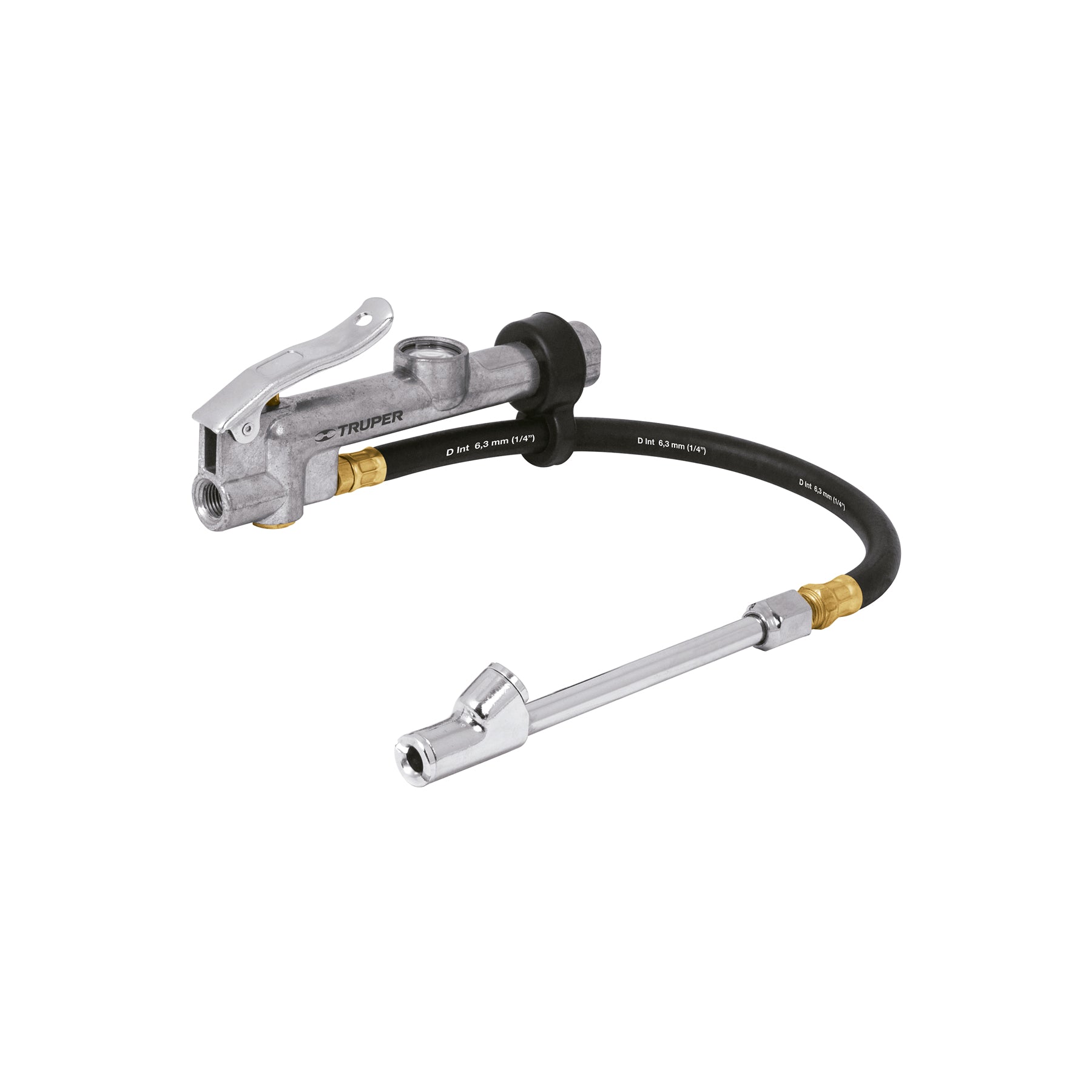 Inflador calibrador de cabeza doble, profesional, TRUPER