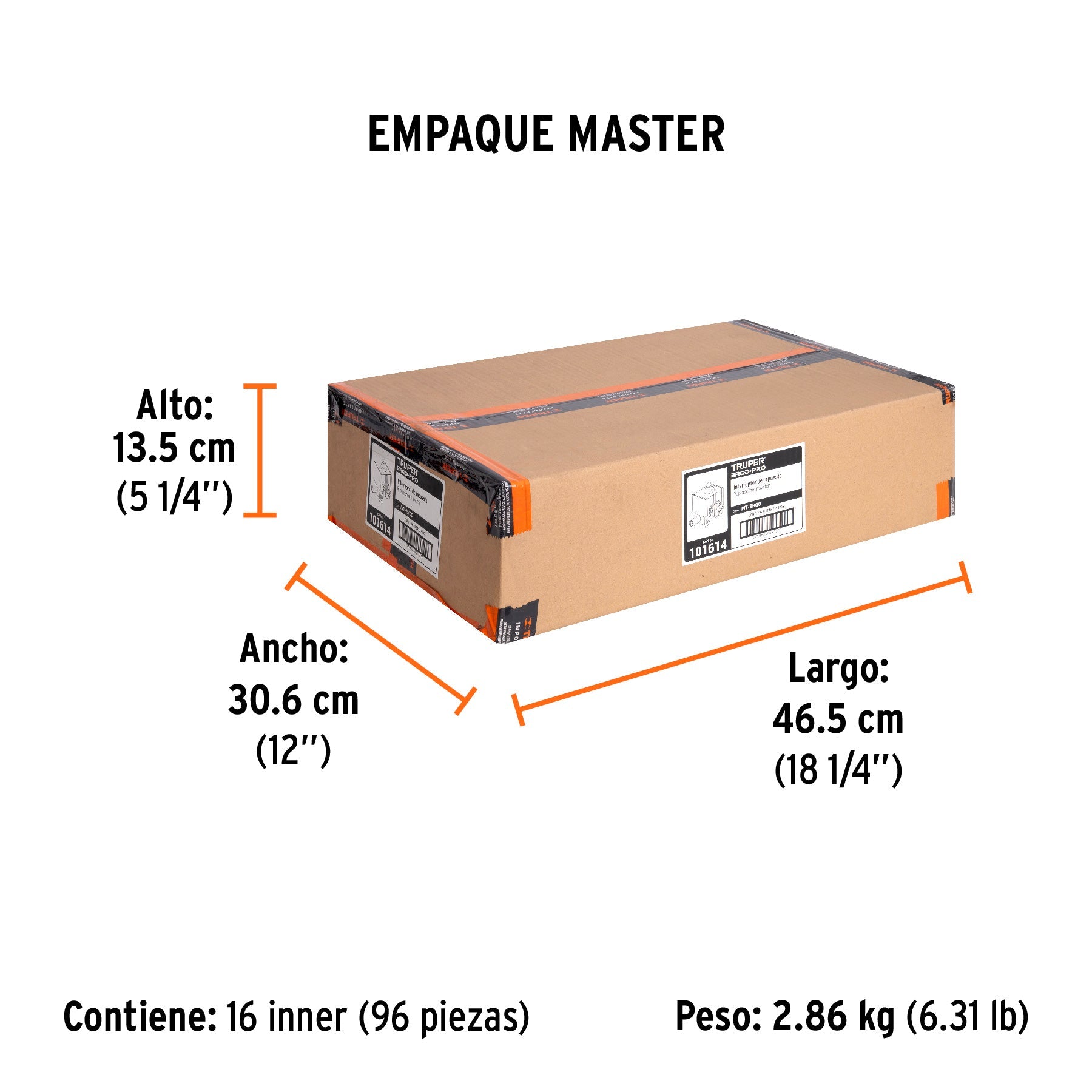 Interruptor de repuesto para ERGO-4590/4580/45110/ 4570 - Empaque