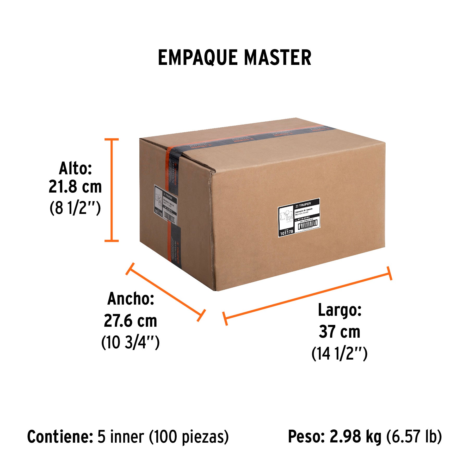 Interruptor de repuesto para LIBA-4X24N3, TRUPER - Empaque