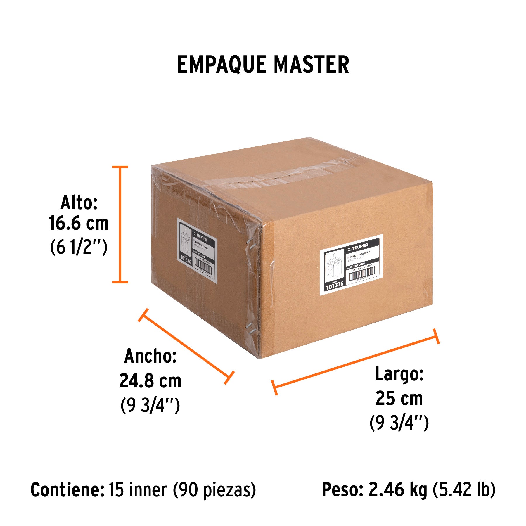 Interruptor de repuesto para ROEL-60N, TRUPER - Empaque