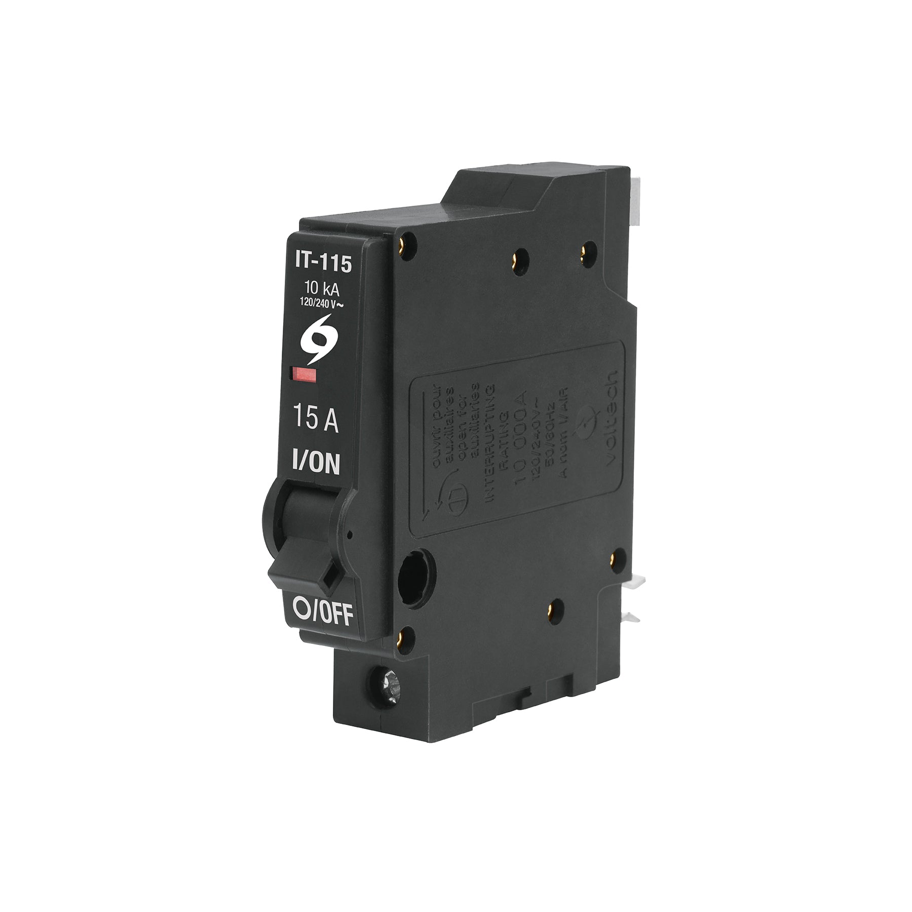Interruptor de 1 polo 15A, enchufable, a granel, VOLTECK