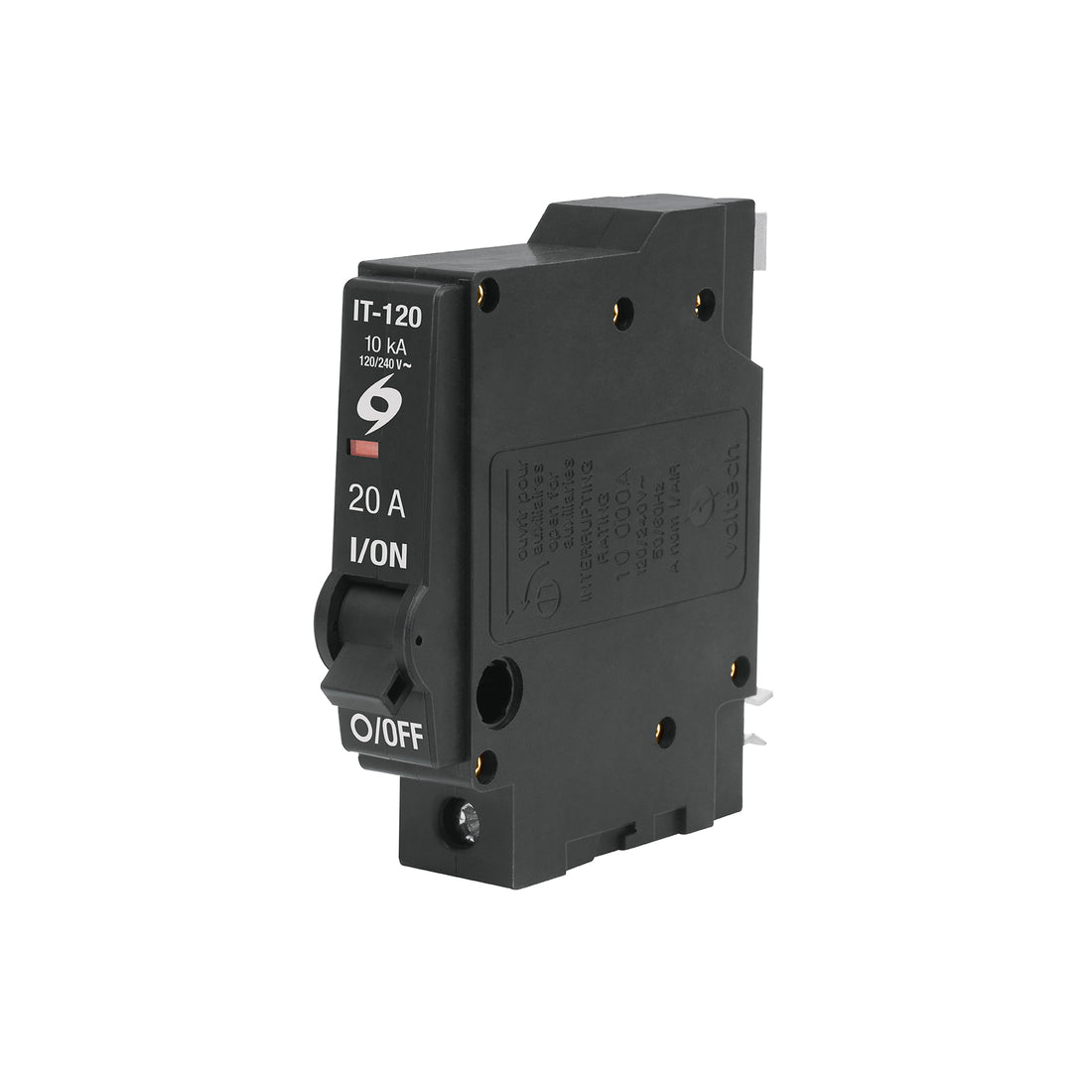 Interruptor de 1 polo 20A, enchufable, a granel, VOLTECK