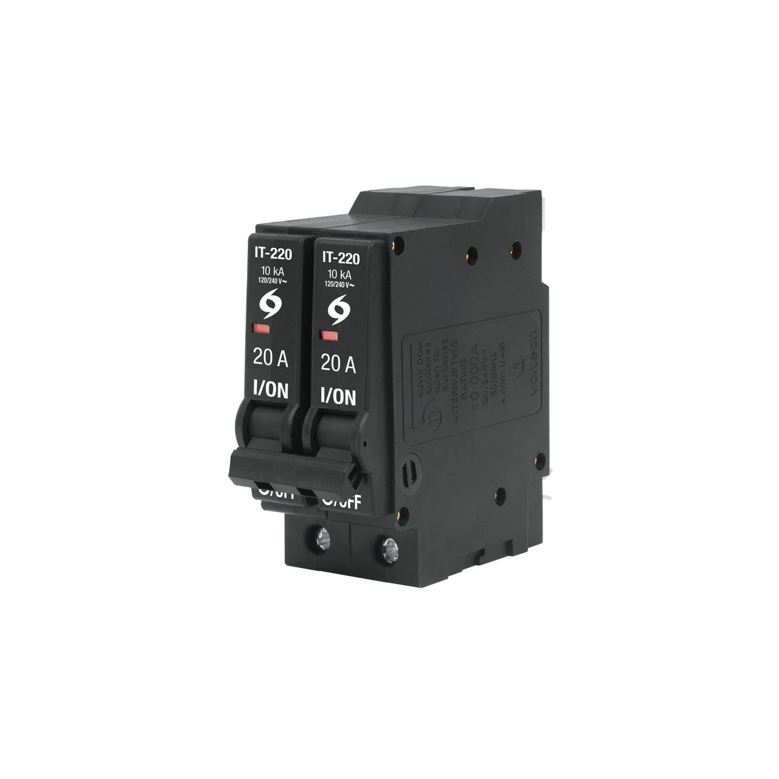 Interruptor de 2 polos 20A, enchufable, VOLTECK