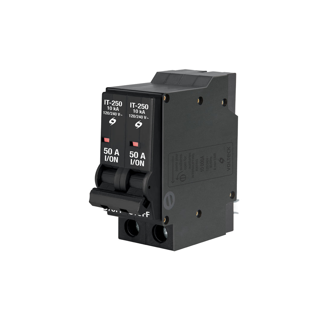 Interruptor de 2 polos 50A, enchufable, a granel, VOLTECK