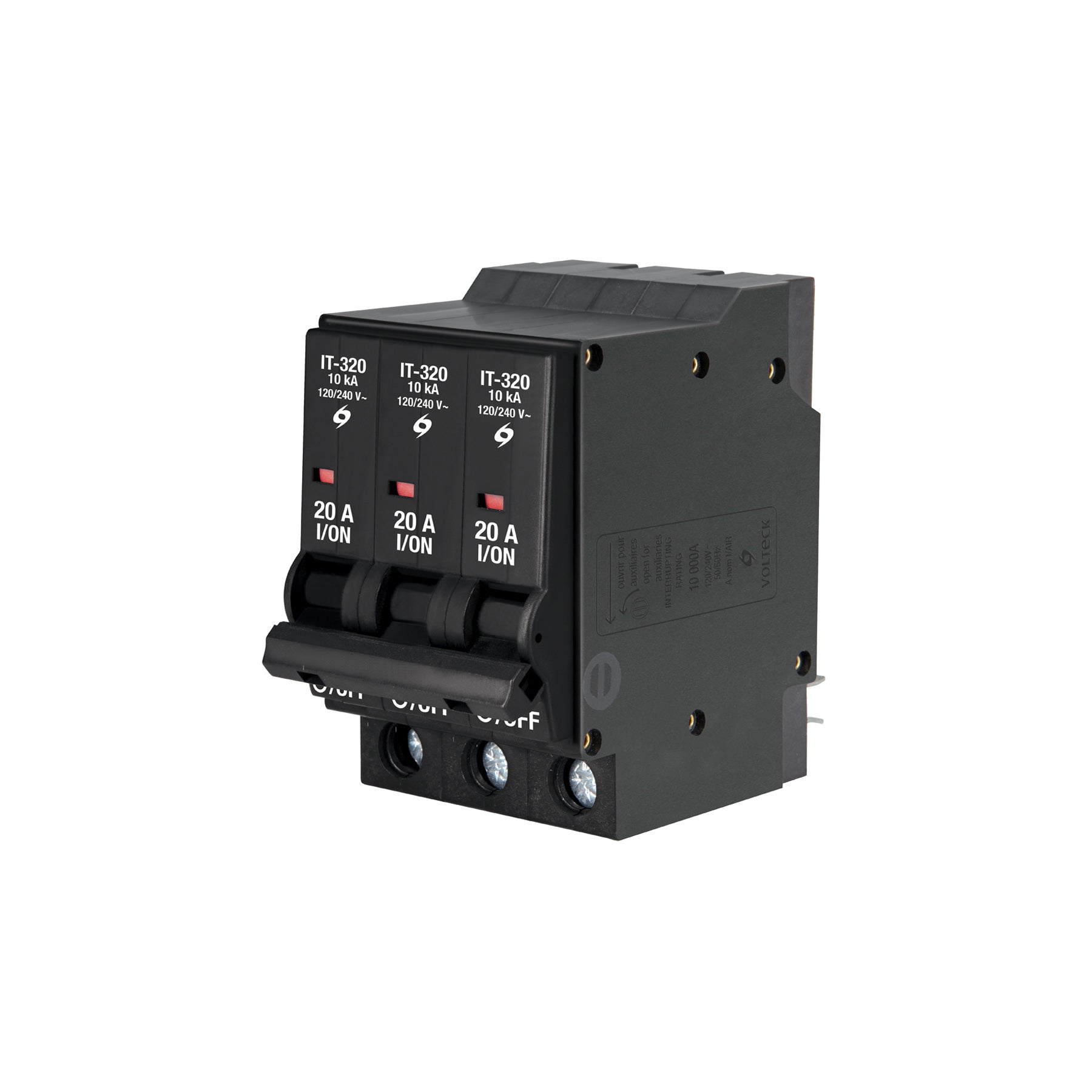Interruptor de 3 polos 20A, enchufable, VOLTECK - Empaque