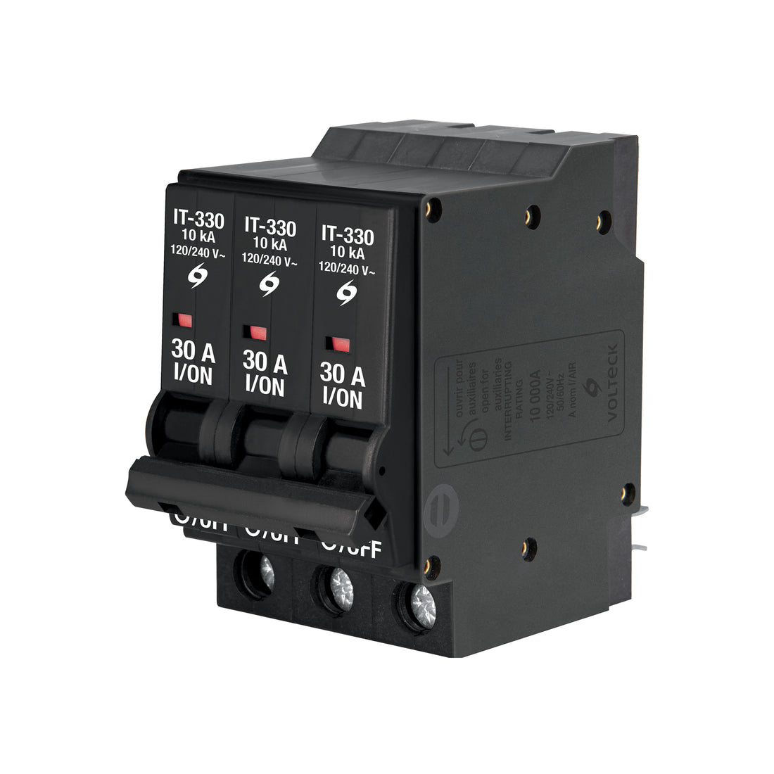 Interruptor de 3 polos 30A, enchufable, VOLTECK