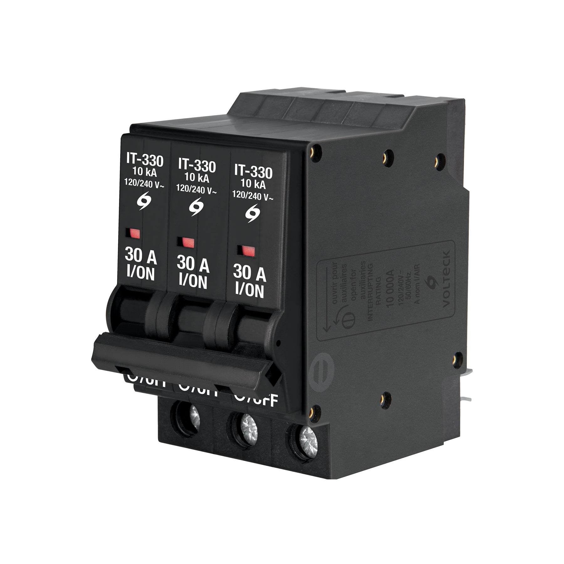 Interruptor de 3 polos 30A, enchufable, VOLTECK
