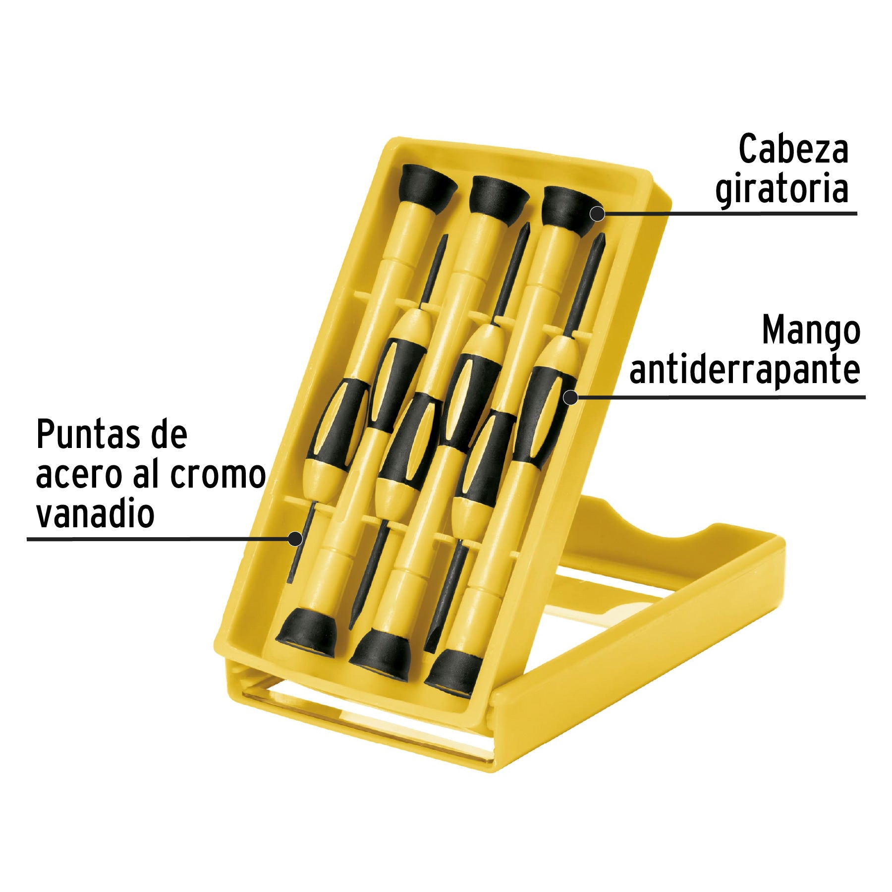Juego con 6 desarmadores de precisión, PRETUL
