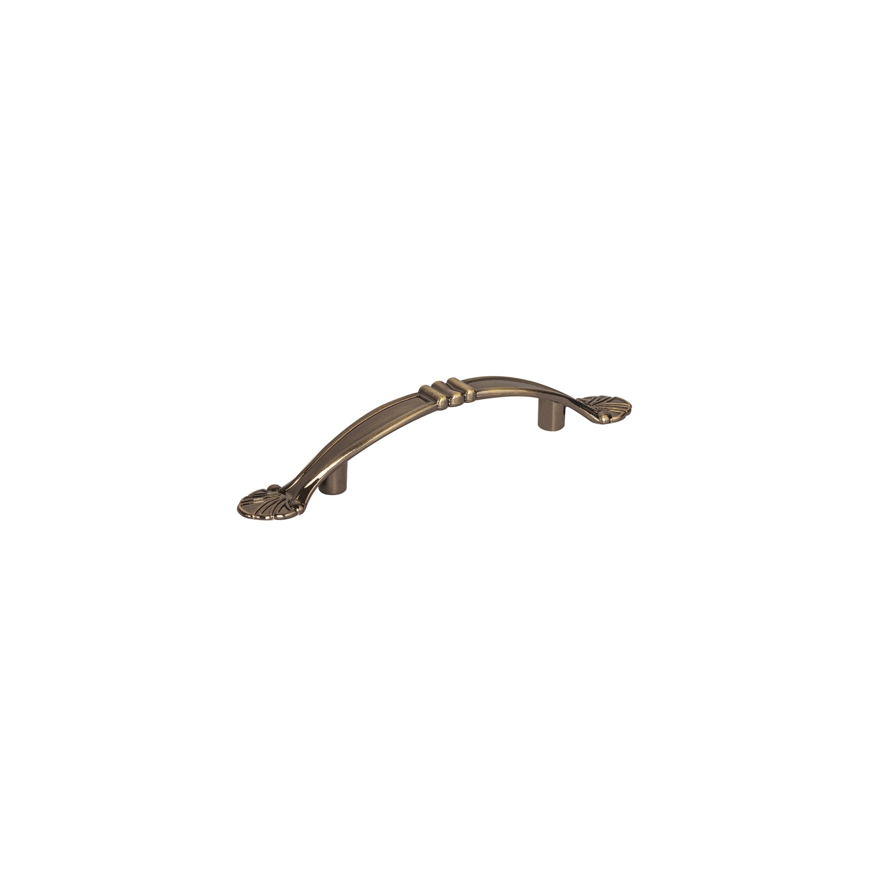 Jaladera metálica de 76 mm estilo "Barroco", latón antiguo