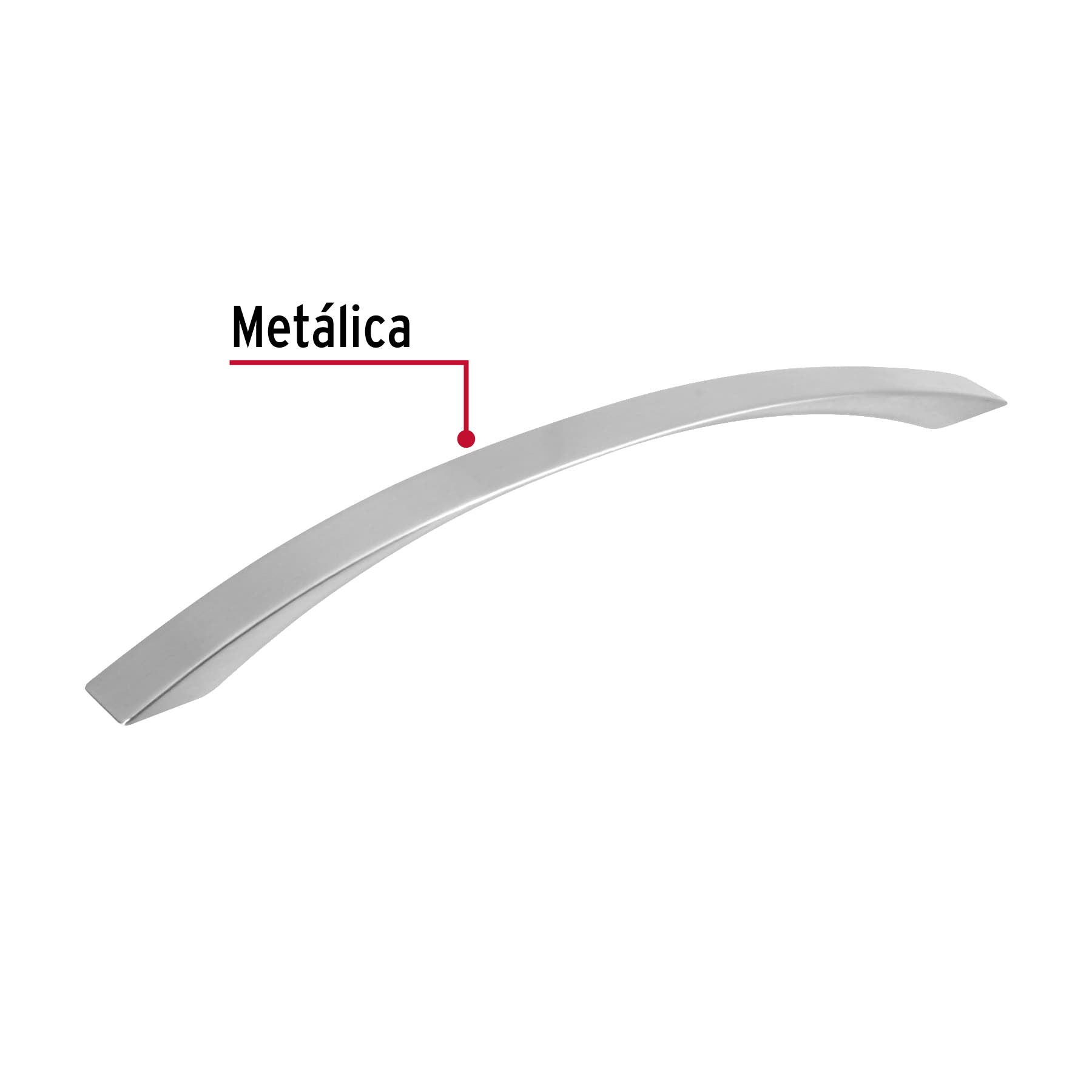 Jaladera de 224mm, línea Moderna, níquel, HERMEX