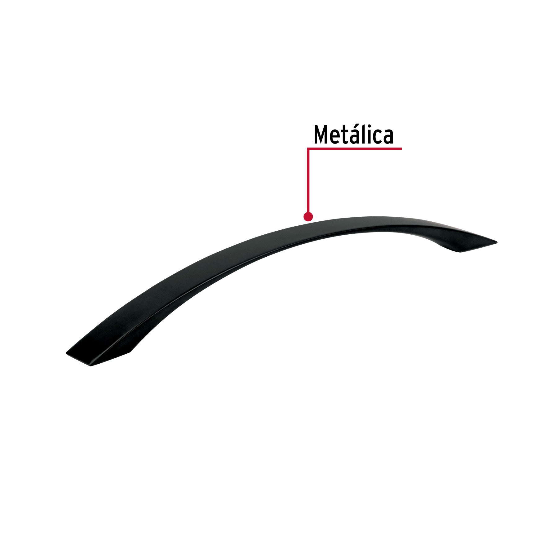 Jaladera de 160mm, línea Moderna, negro, HERMEX