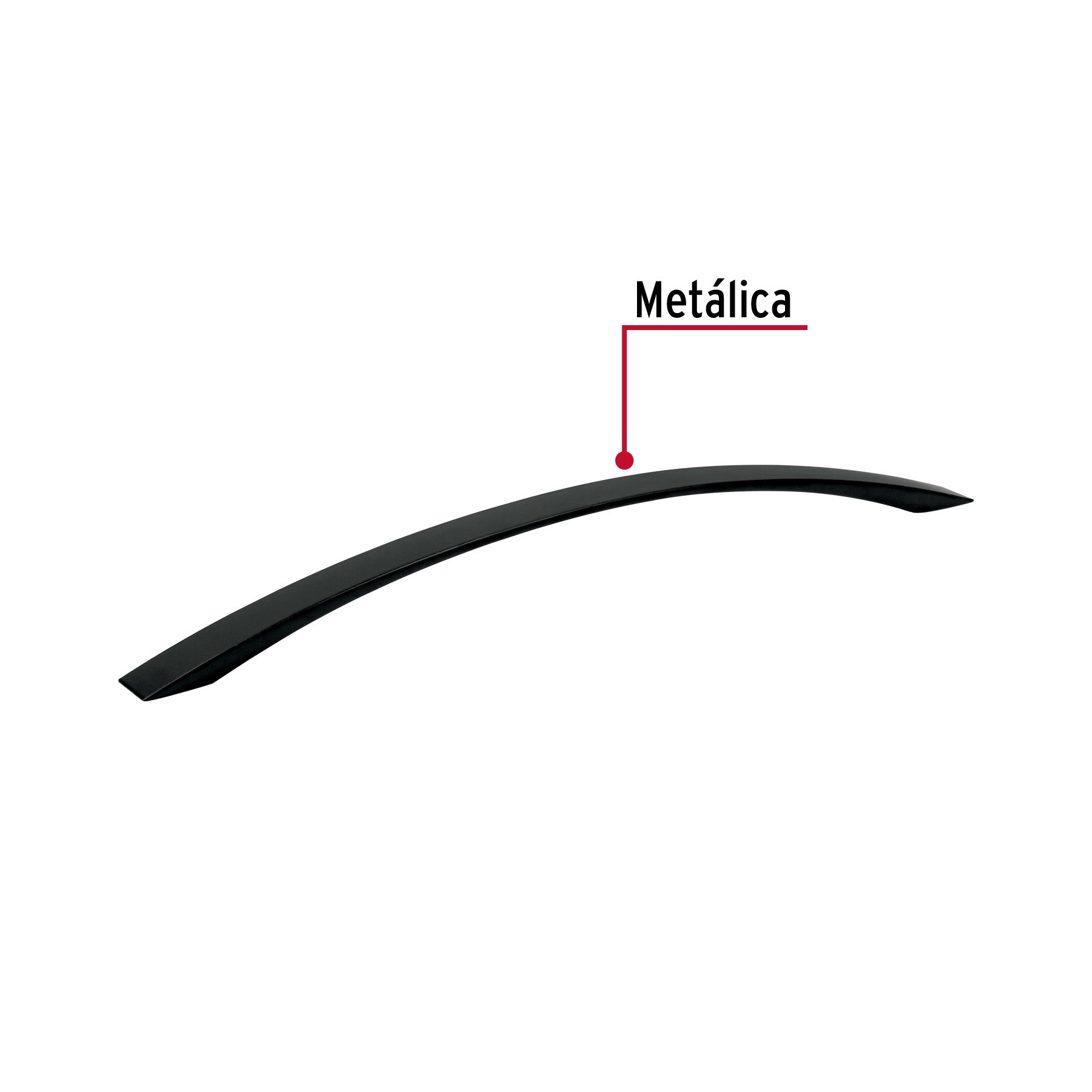 Jaladera de 224mm, línea Moderna, negro, HERMEX