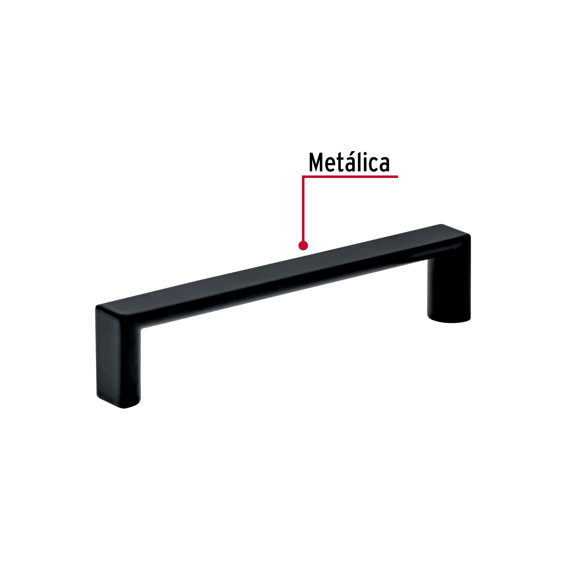 Jaladera de 96mm, línea Andamio, negro, HERMEX