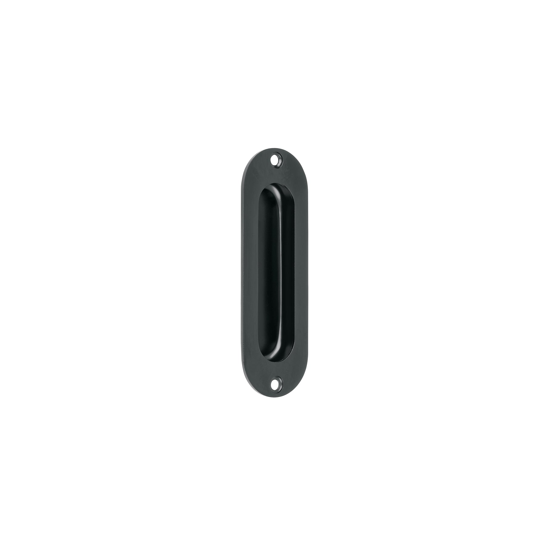 Jaladera de embutir ovalada acabado negro, HERMEX