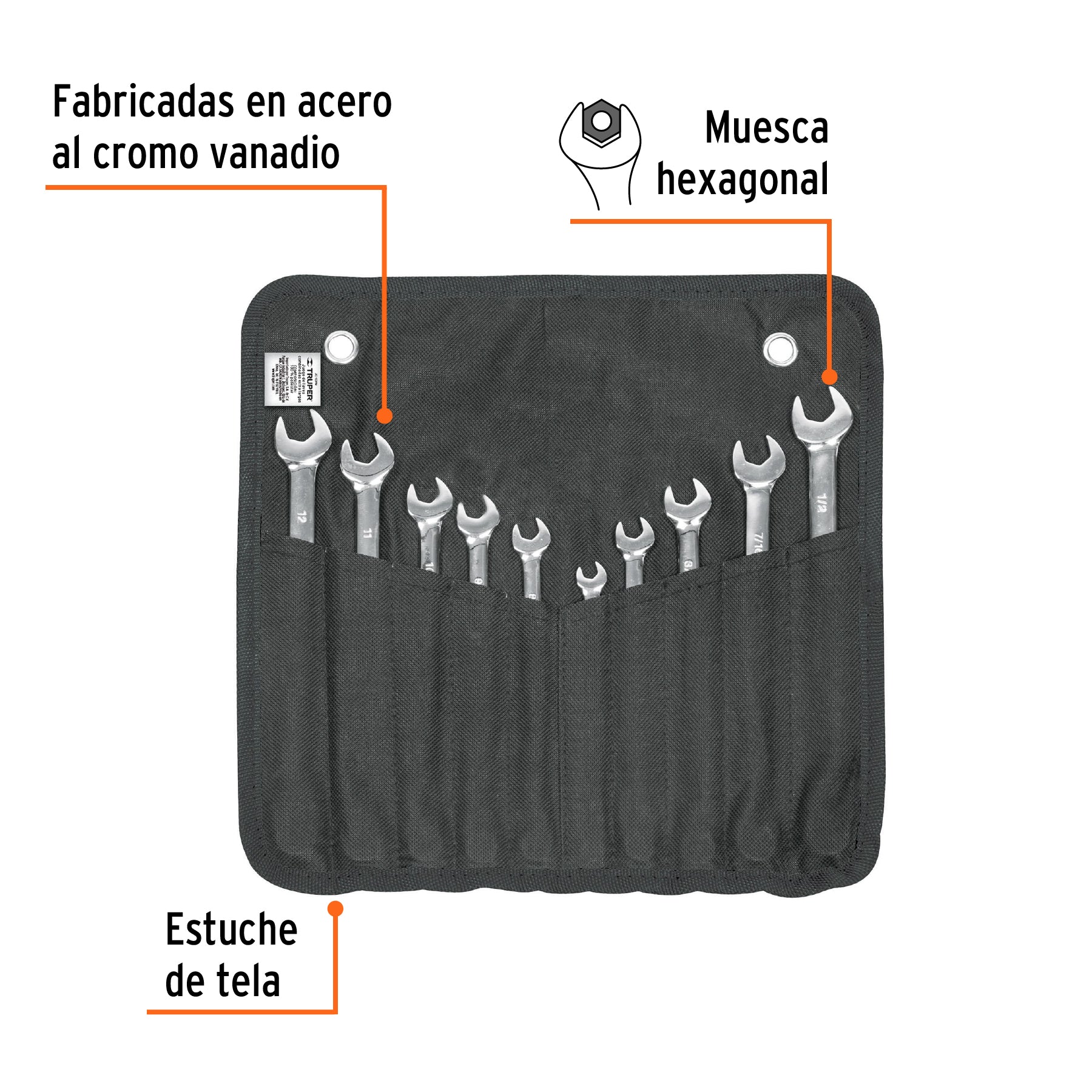 Jgo 10 llaves combinadas extralargas pulidas std y mm,EXPERT