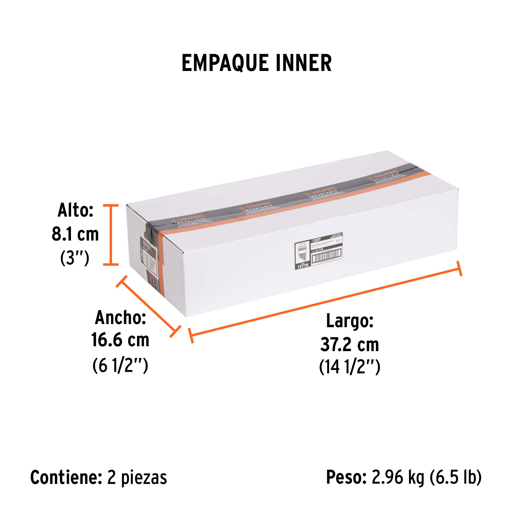 Juego de 11 llaves combinadas extralargas pulidas mm, EXPERT - Empaque