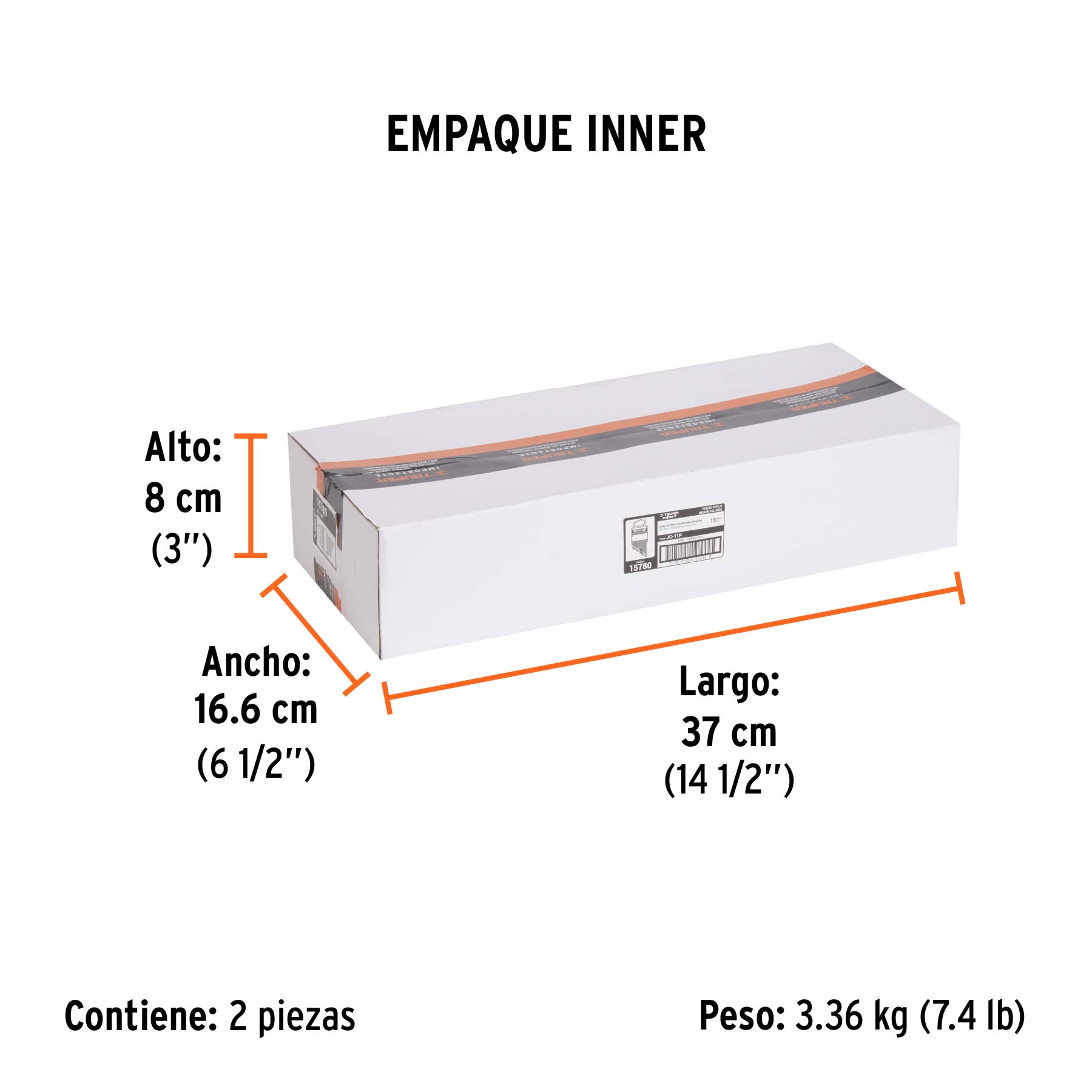 Juego de 11 llaves combinadas extralargas pulidas std,EXPERT - Empaque