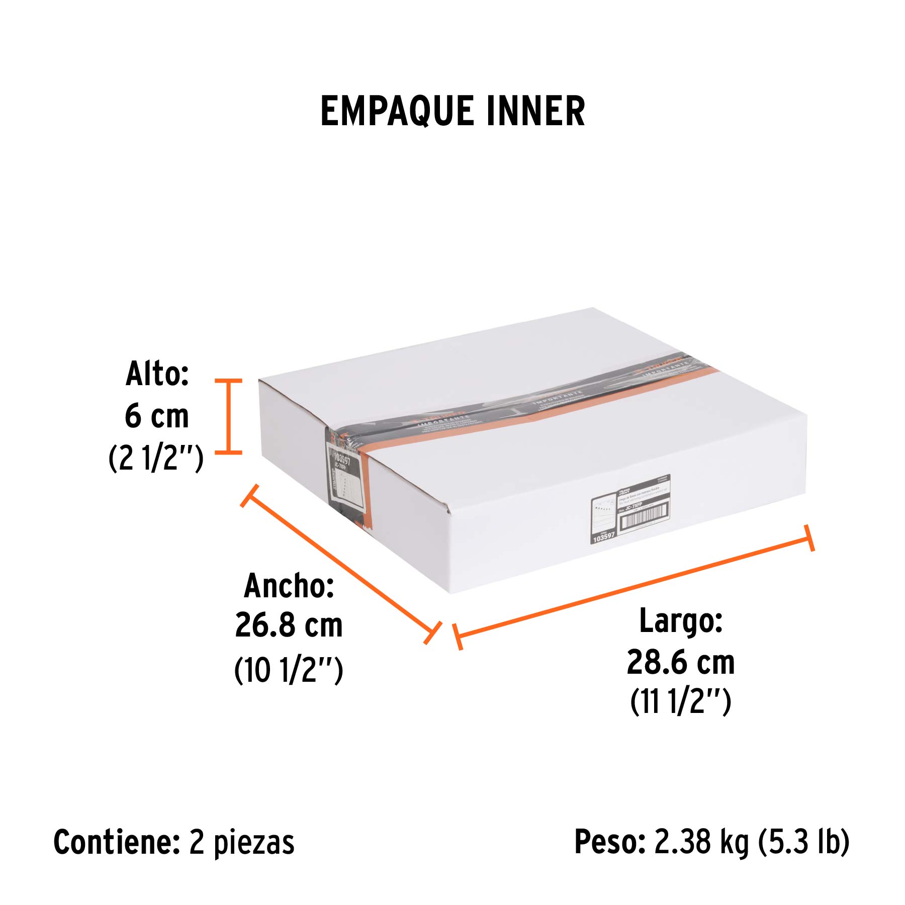 Juego de 7 llaves combinadas std con matraca flexible - Empaque