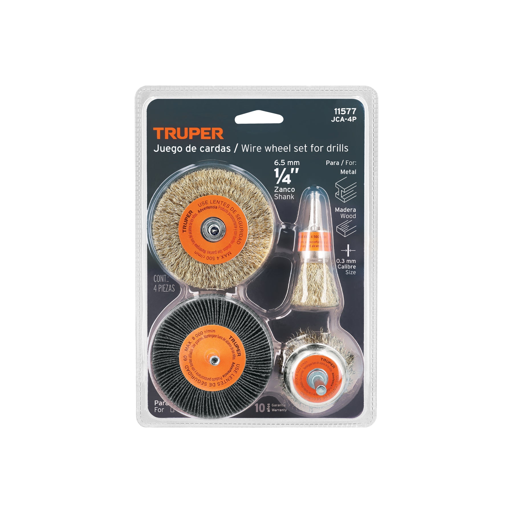 Juego de 4 cardas para taladro, TRUPER