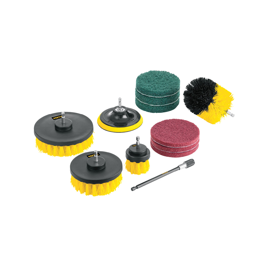 Juego 12 accesorios, limpieza y asentado para taladro,PRETUL