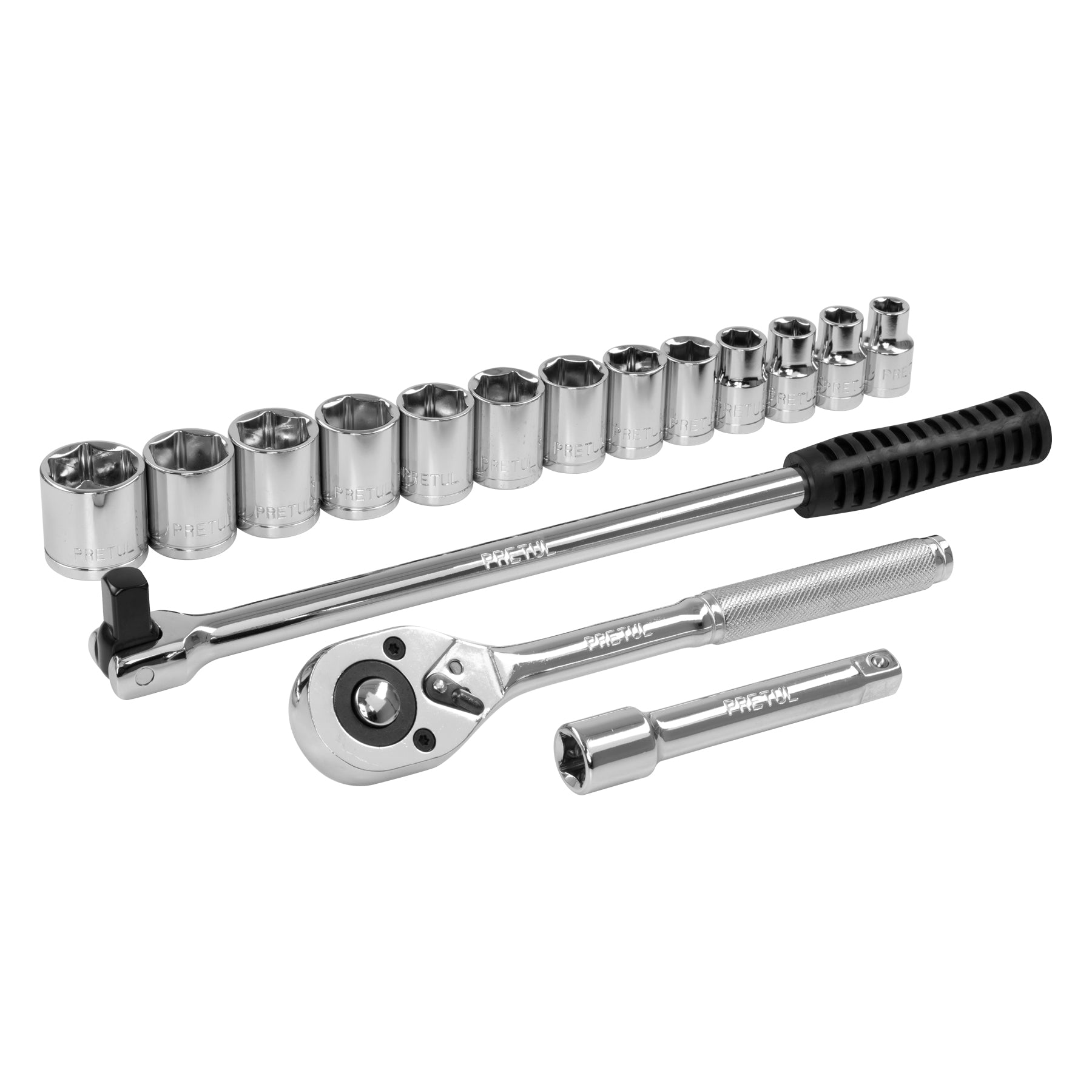 Juego de 16 herramientas 1/2" std para mecánico, PRETUL