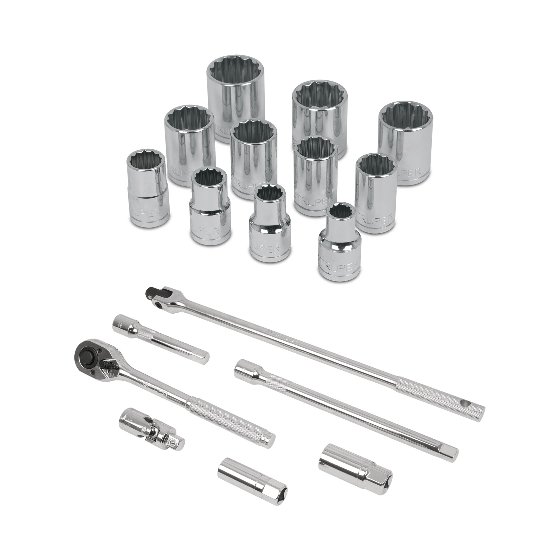 Juego de 18 herramientas cuadro 1/2" mm para mecánico