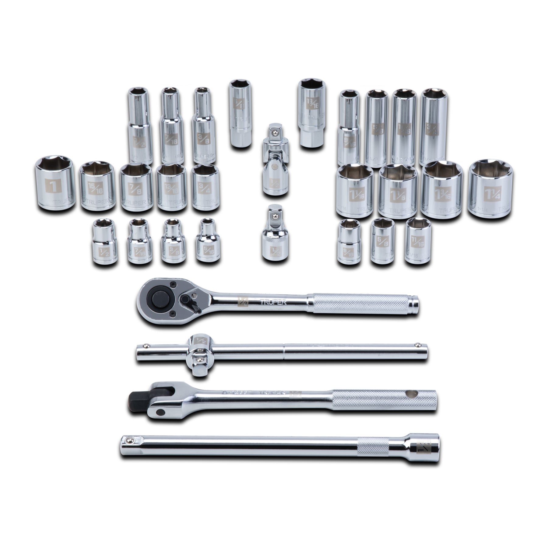 Juego de 31 herramientas cuadro 1/2" std para mecánico