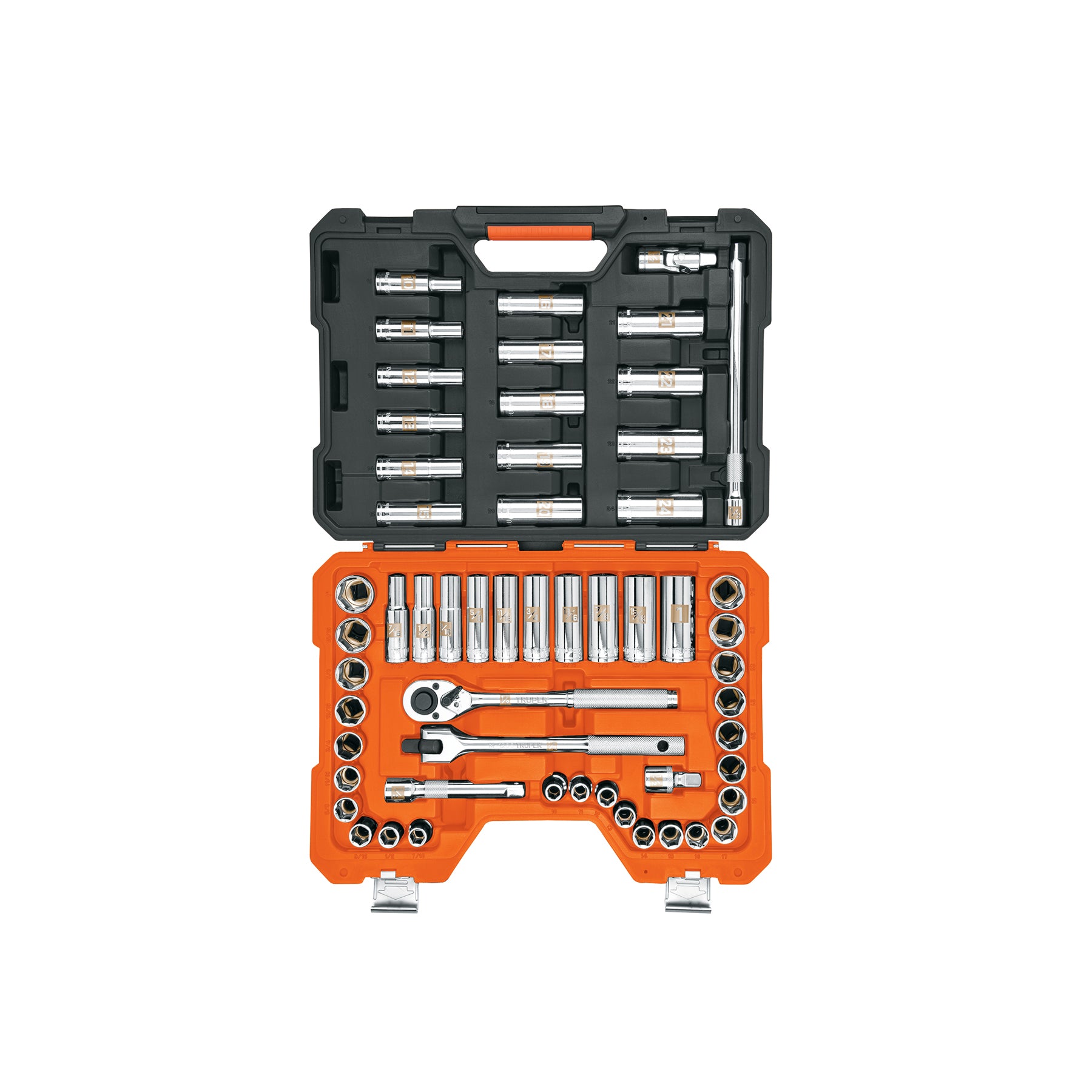 Juego de 56 herramientas cuadro 1/2" std y mm para mecánico