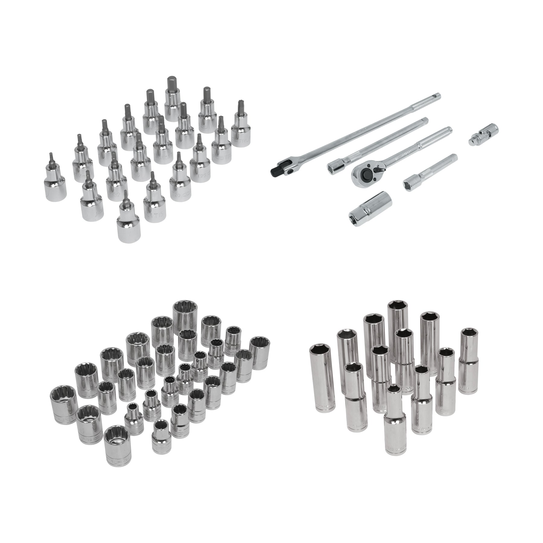 Juego de 64 herramientas cuadro 1/2" std y mm para mecánico