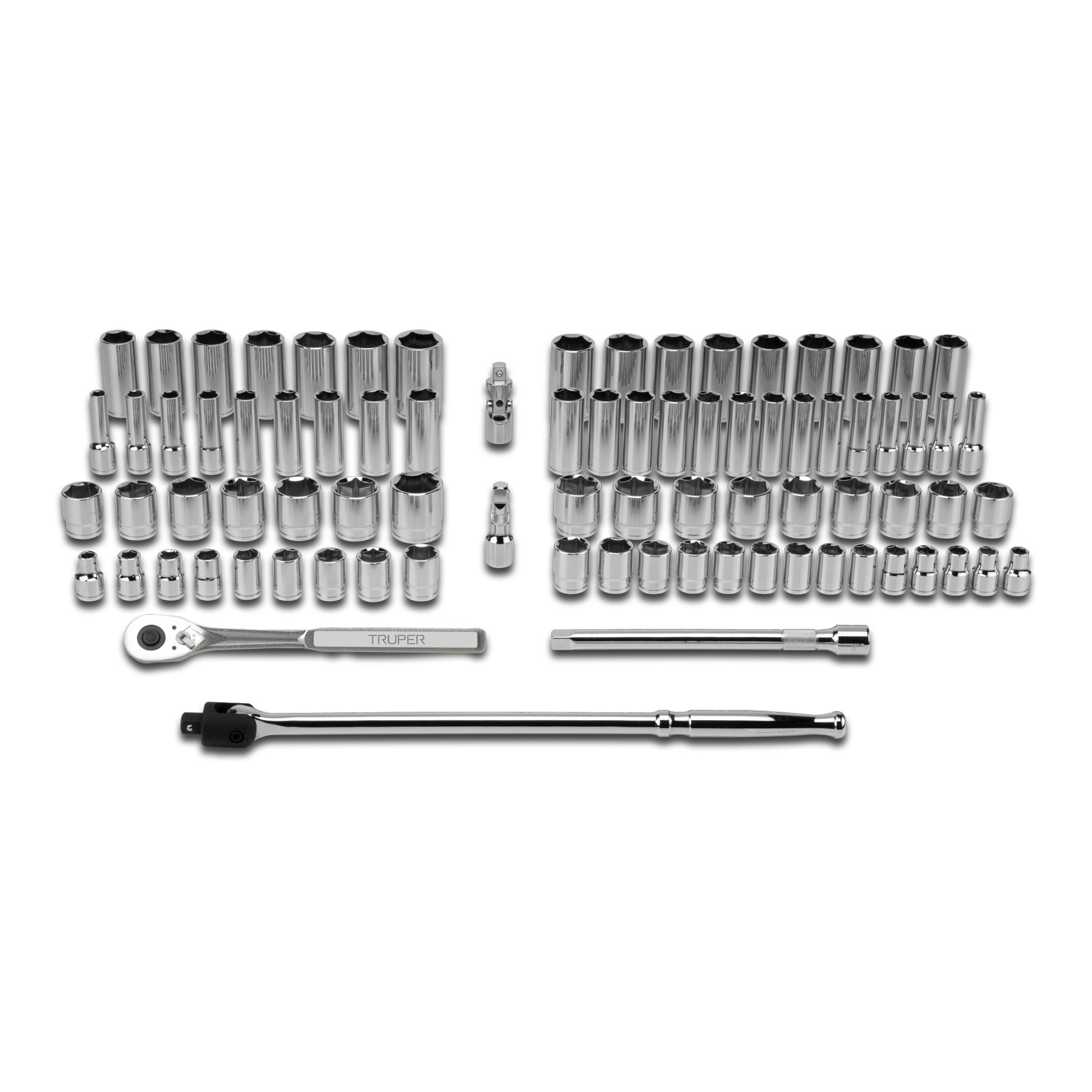 Juego de 83 herramientas cuadro 1/2" std y mm para mecánico