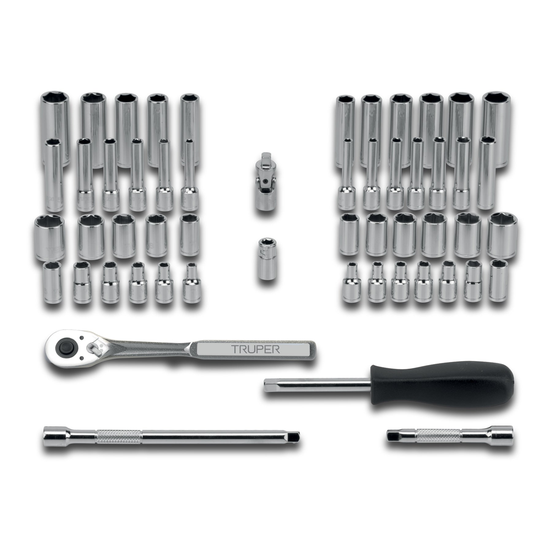 Juego de 54 herramientas cuadro 1/4" std y mm para mecánico