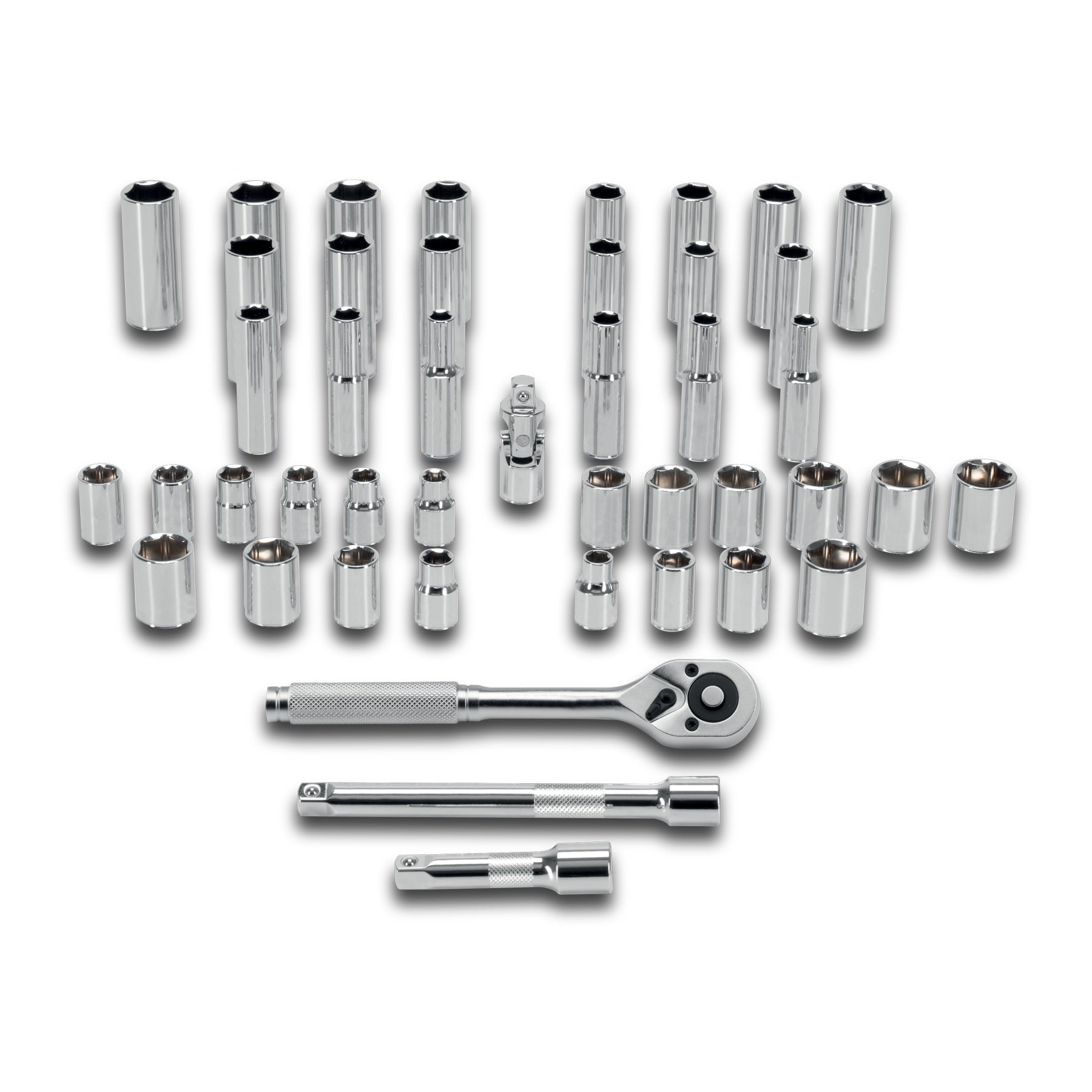Juego de 45 herramientas cuadro 3/8" std y mm para mecánico