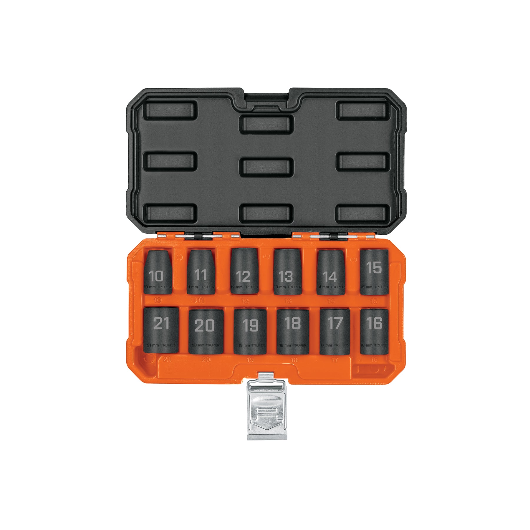 Juego de 12 dados de impacto cuadro 1/2", 6 puntas mm
