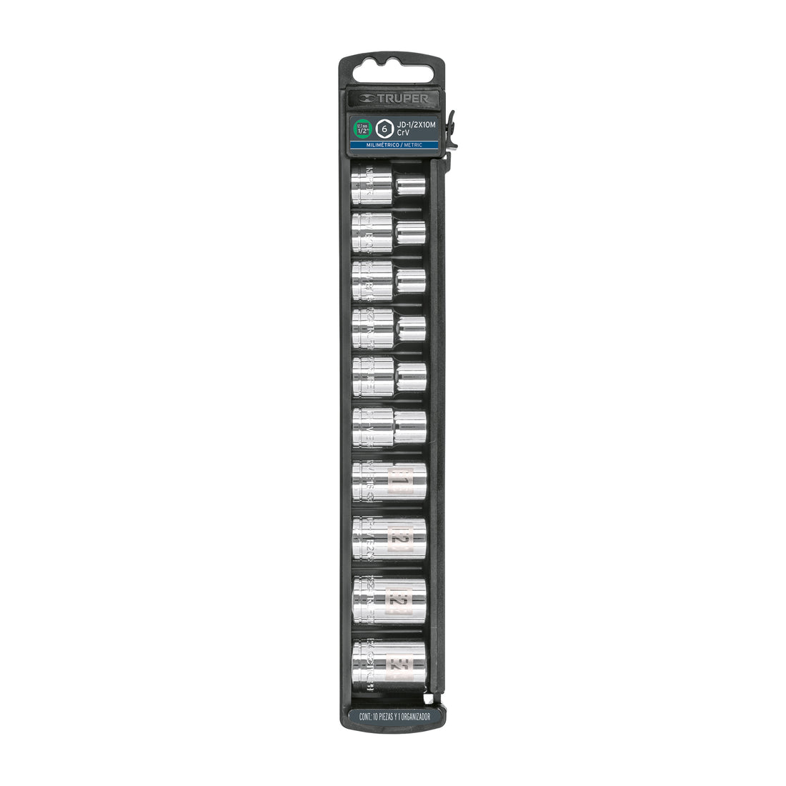 Juego de 10 dados cuadro 1/2" torx, TRUPER