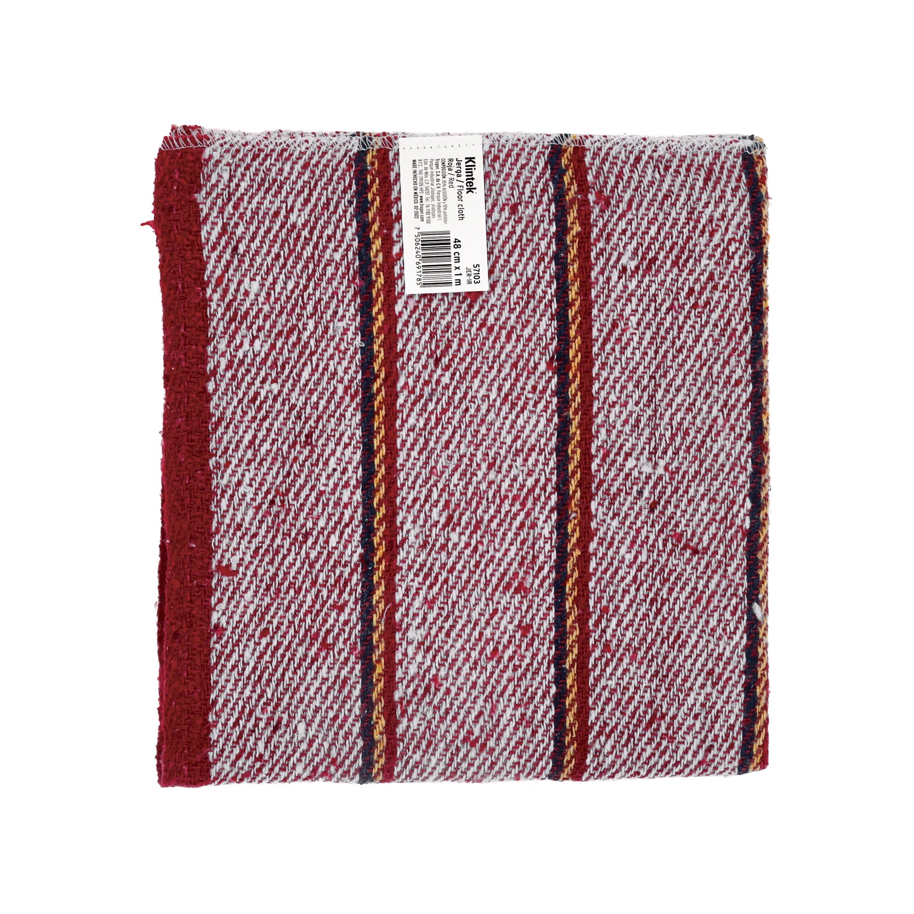 Jerga roja sarga gruesa de 1 m x 48 cm, KLINTEK